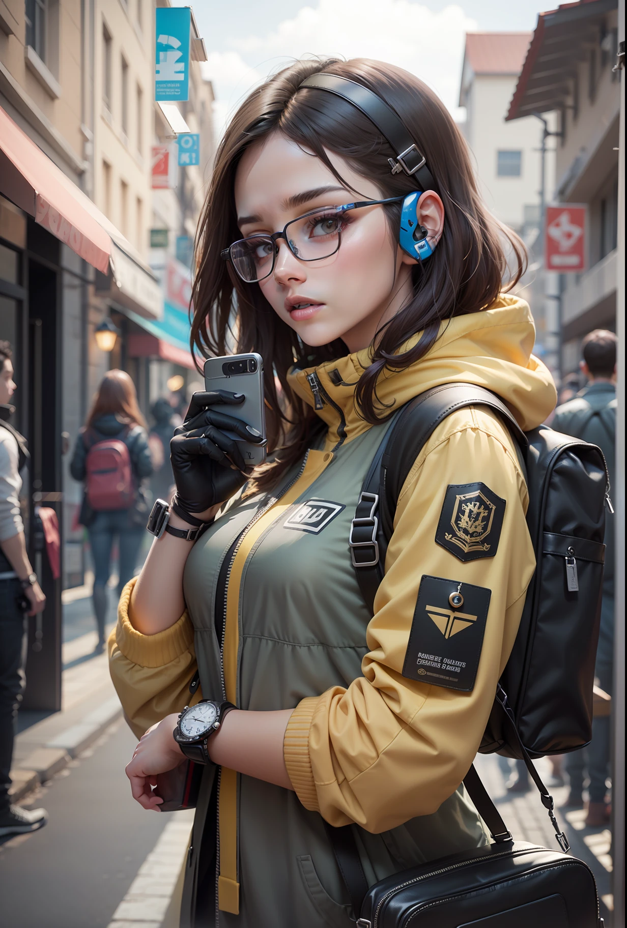 ((alta qualidade)), UHD FULL HD ,((obra-prima)), 8k, 2girls, bullet proof vest, raios de luz, papel de parede 8k de unidade CG extremamente detalhado, hiper realista hiper realista detalhes excepcional , jogo cg, olhando para o visualizador, luvas, botas, corpo inteiro, watch, computador,WMASK, drone, segurando arma, fones de ouvido, jaqueta, bolsa, mochila, cinematic lighthing, renderização 3dMM. Obra de arte complexa intrincada,detalhes fenomenal perfeito...