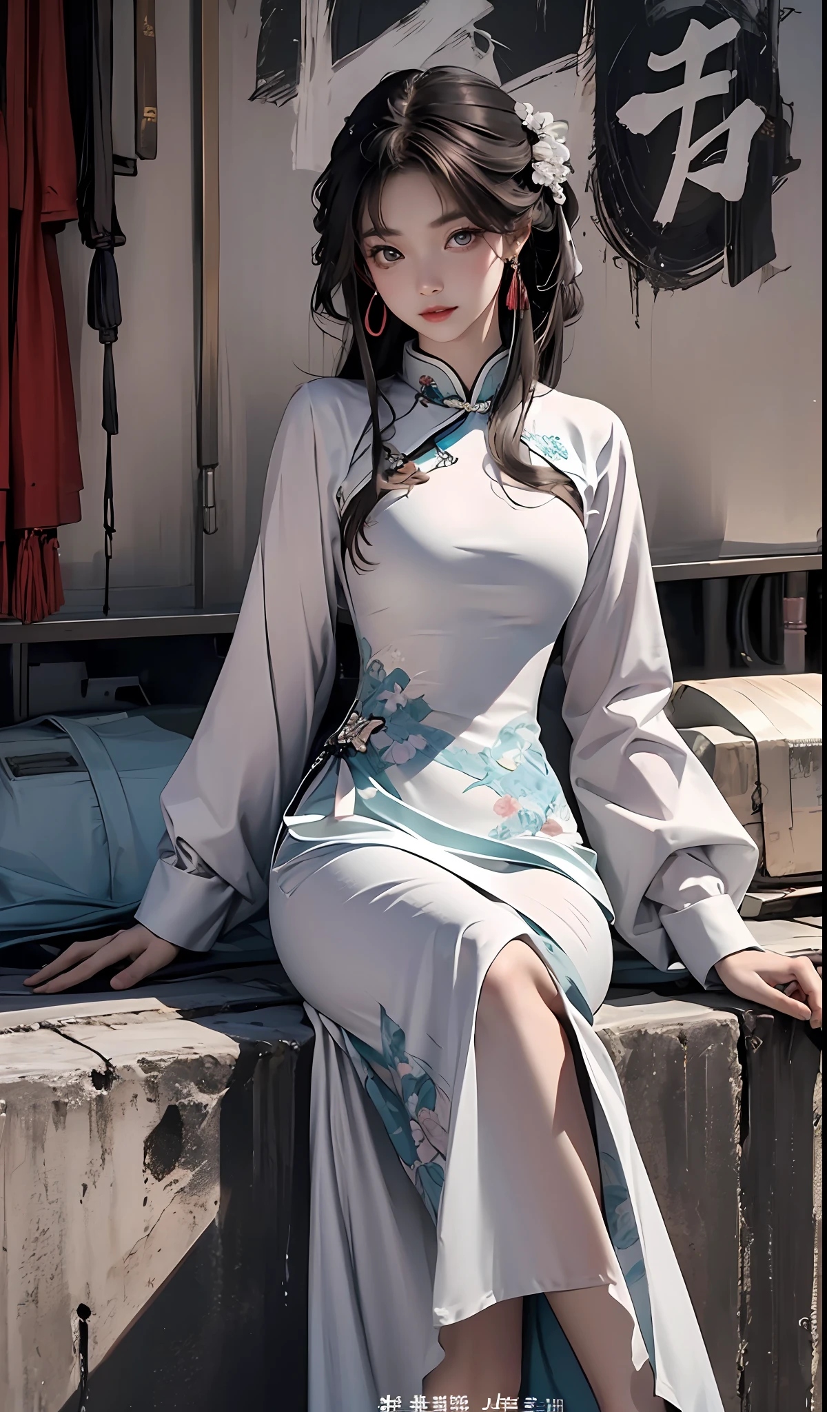 best quality, master, highres, wuxia 1girl, China dress, super beautiful face, super beautiful eye, super beautiful hair Super beautiful face, super beautiful eyes, super beautiful hair, super beautiful hair, magazine cover