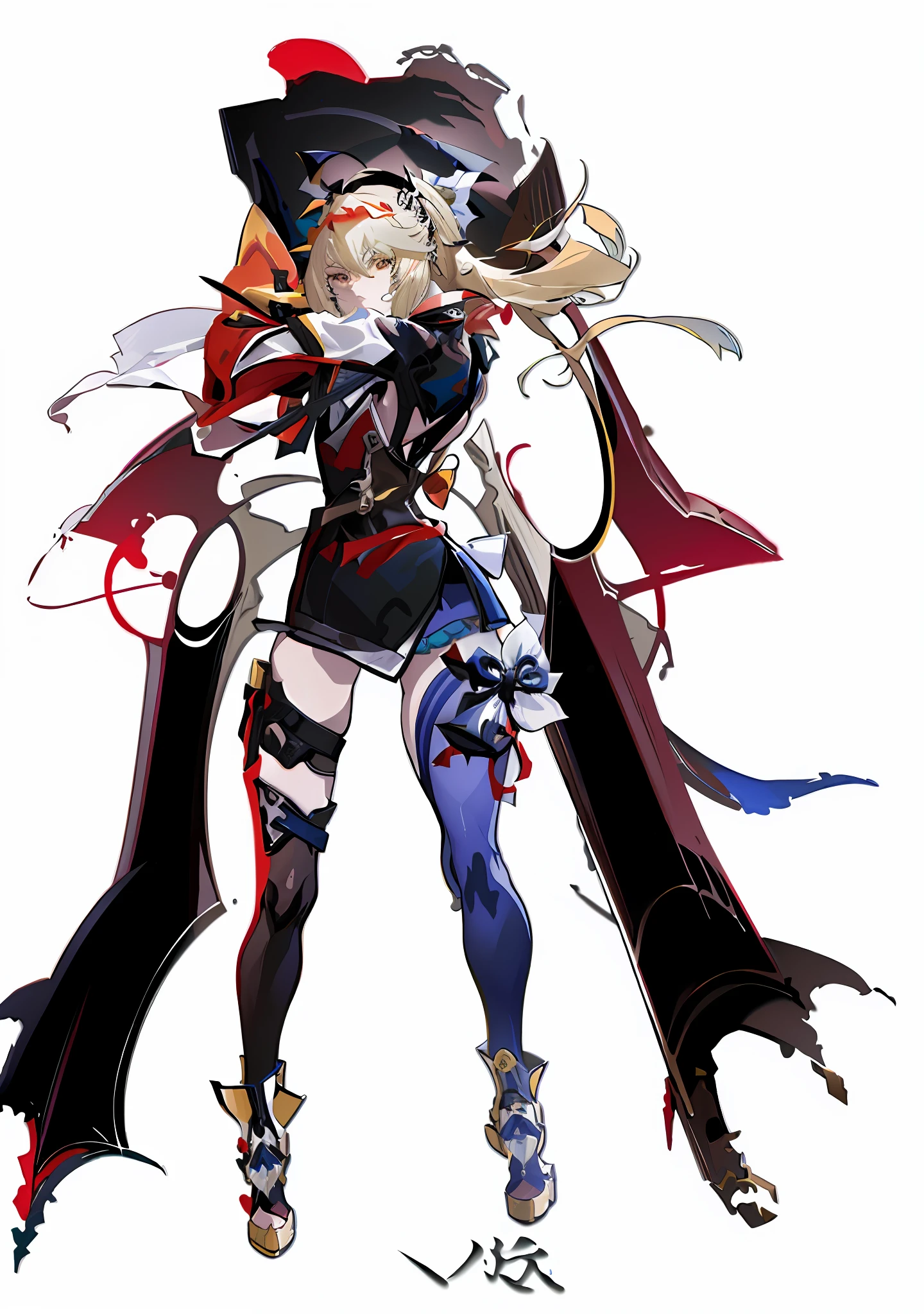 a close up of a person in a costume with a sword, guilty gear art direction, Guilty Gear strives to splash art, guilty gear art style, guilty gear strive graphics, Ayaka Genshin impact, official character art, Artoria Pendragon, Official artwork, Onmyoji detailed art, guilty gear, of a ramlethal valentine, onmyoji