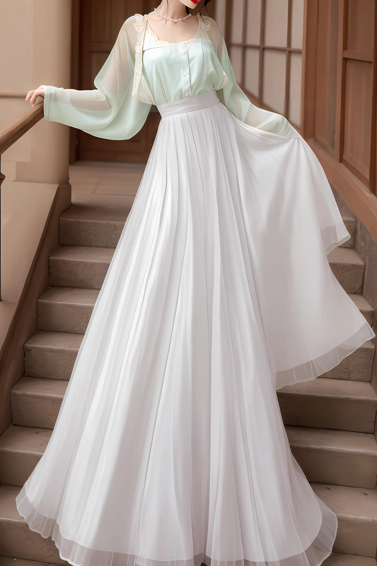 Delicate girl Beautiful 8K very clear pleated skirt white clothes very beautiful Delicate Very delicate Incredibly exquisite Allure Beautiful as a fairy Beautiful legs Short skirt