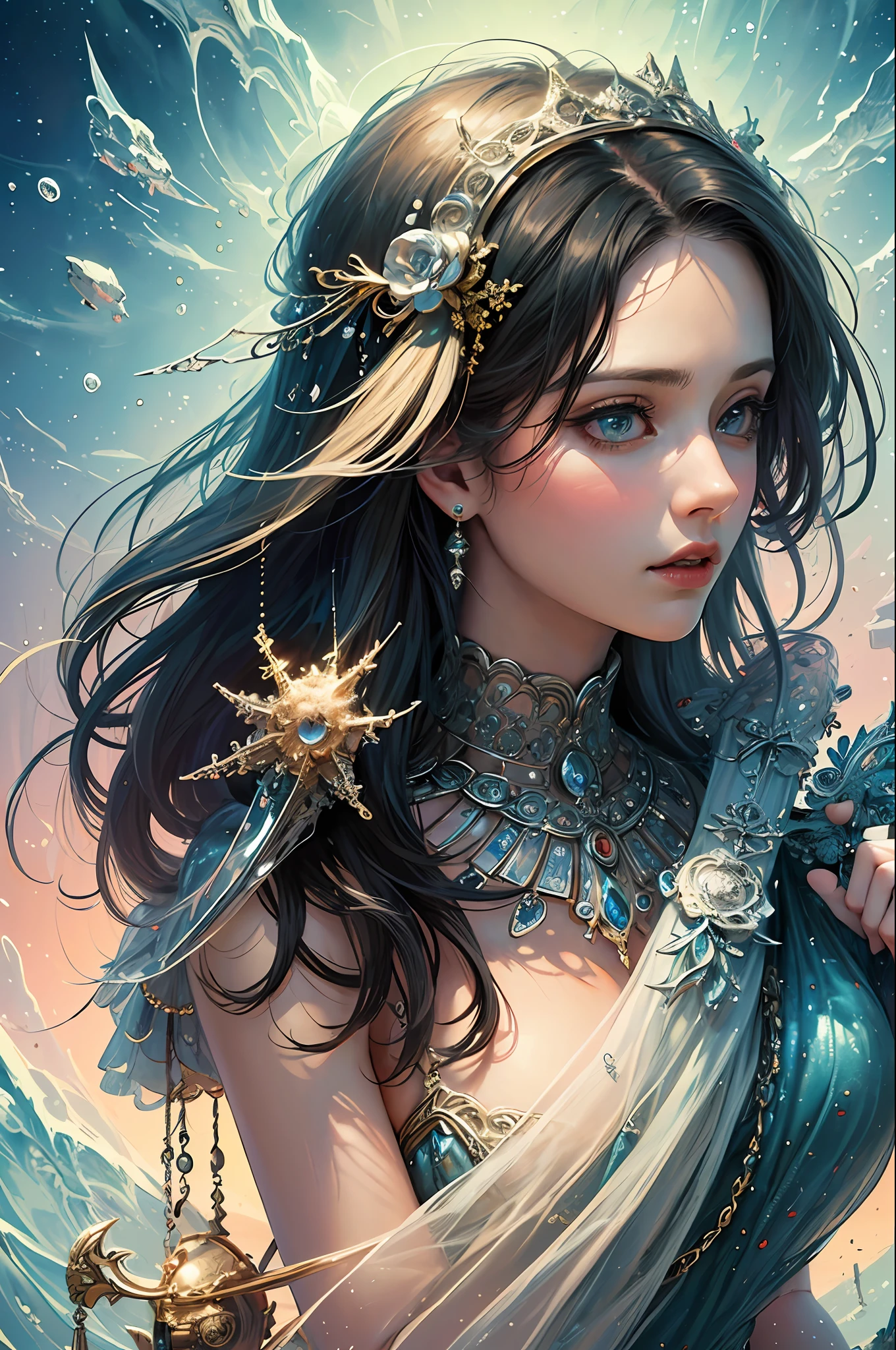 (masterpiece, top quality, best quality, official art, beautiful and aesthetic:1.2), (1girl), extreme detailed,(fractal art:1.3),colorful,highest detailed