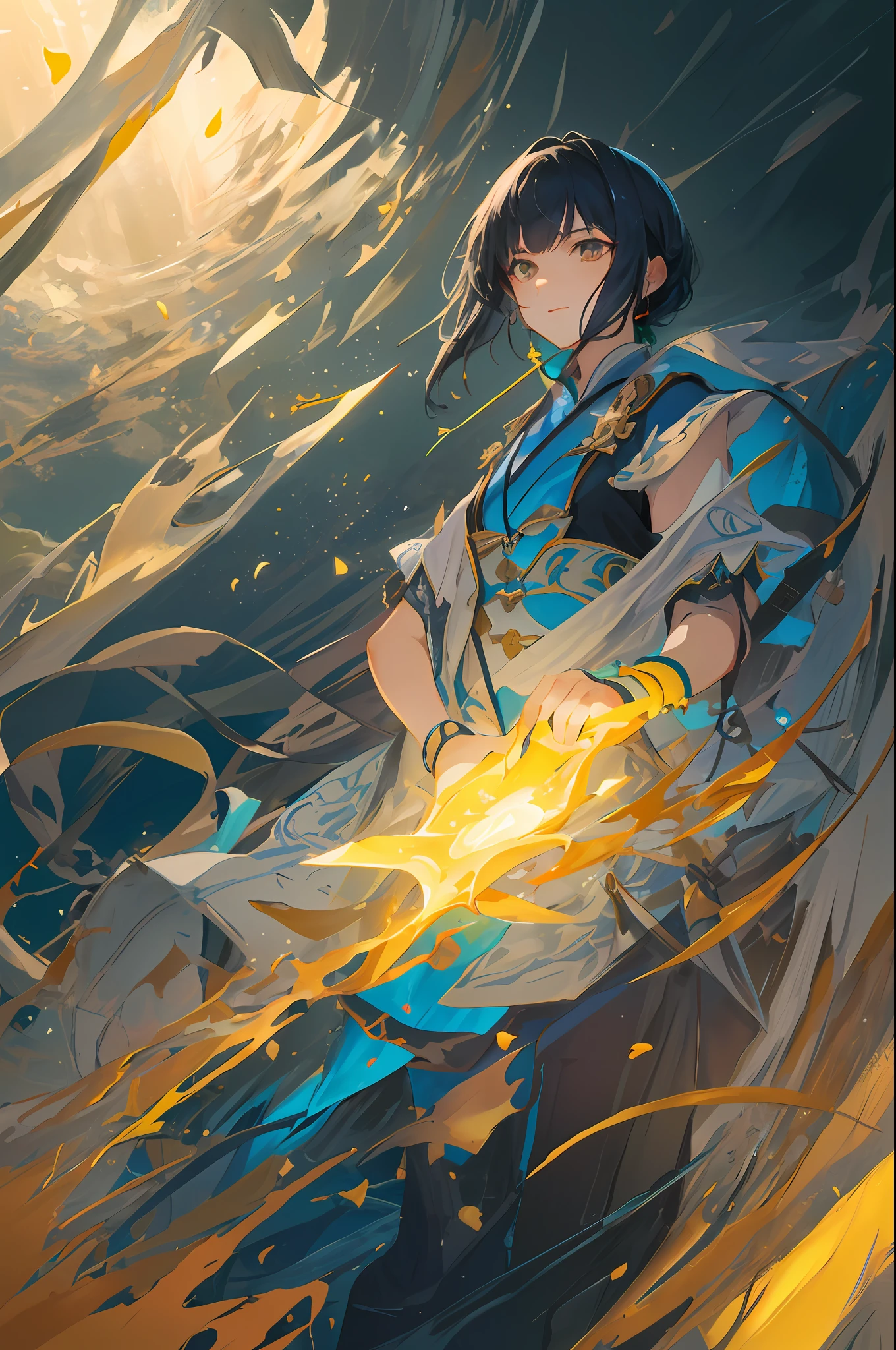 Digital painting, Best quality, 清晰的线条, Vibrant colors, Vivid colors, voluminetric lighting. Soft light, diffuselighting,  radiant light rays, full bloom, Caustics,  Subsurface scattering, Dreamlike,
