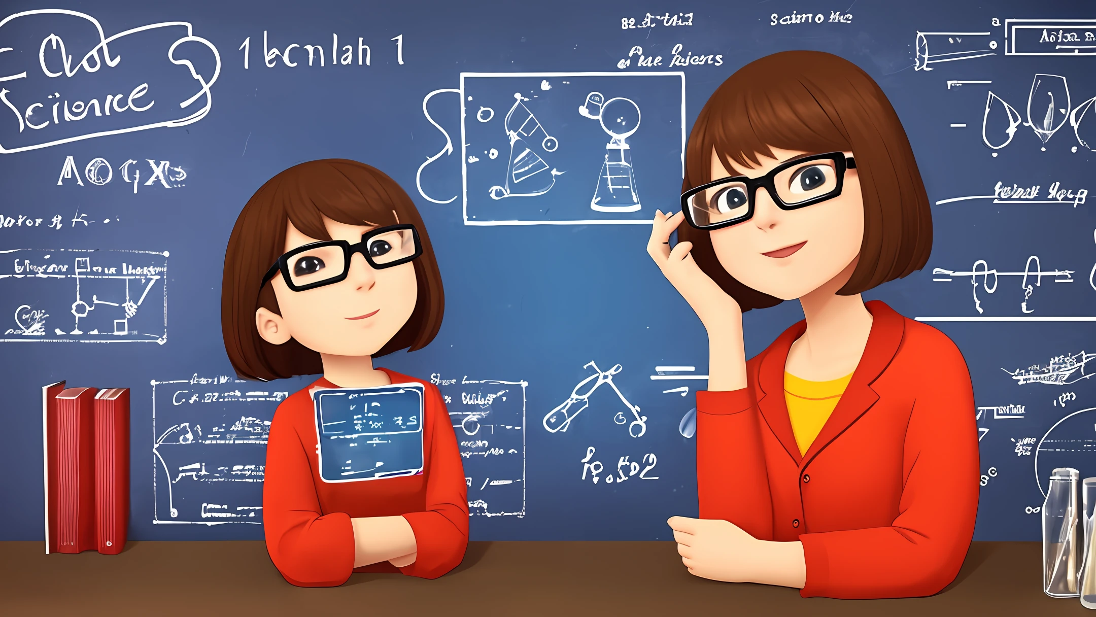 Glasses Girl Cute Bob
Science Lady