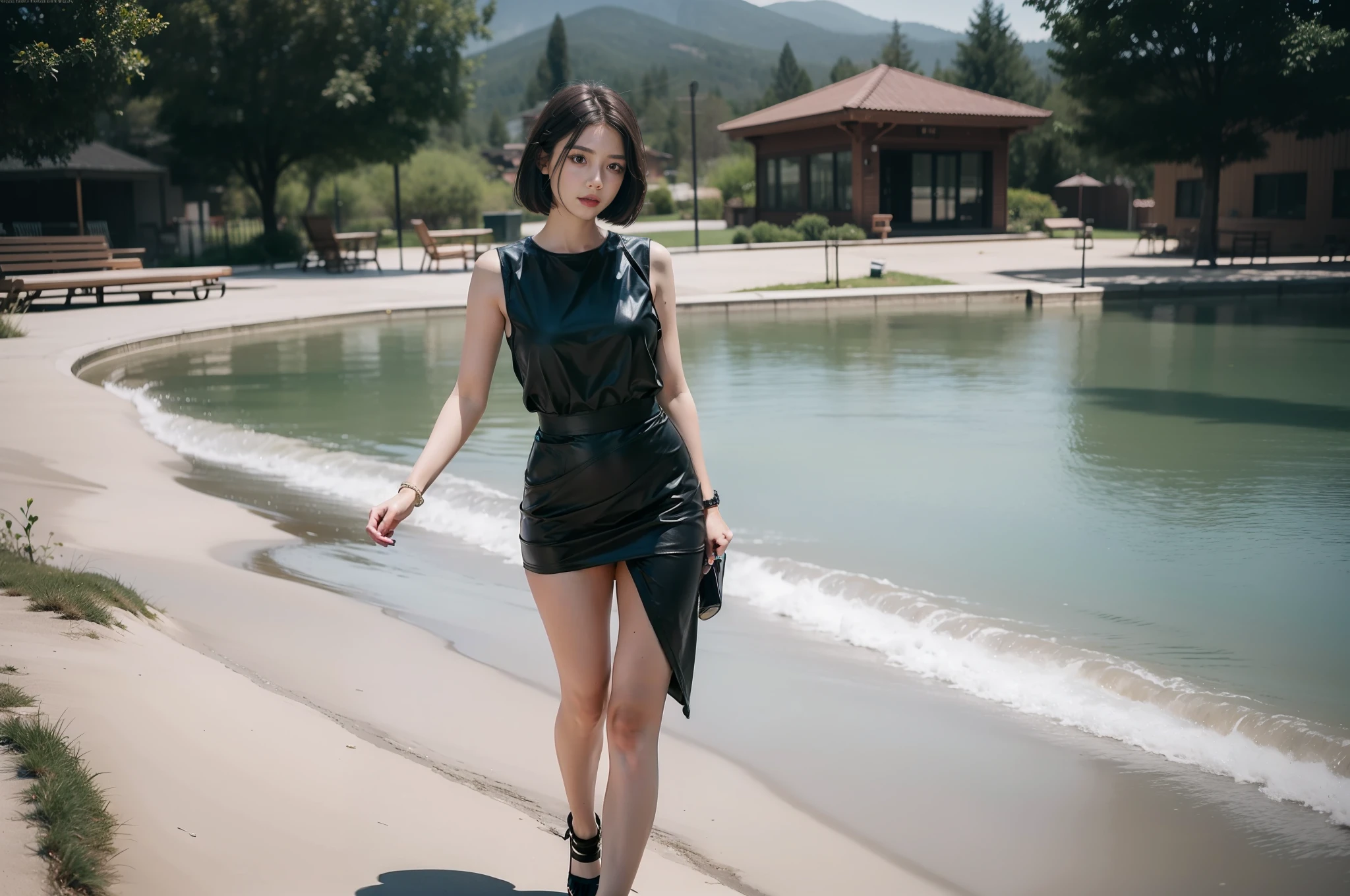 1girl, Rusian girl, 30 years old, realistic, best quality, high resolution, highly detailed, big brestes, short hair,