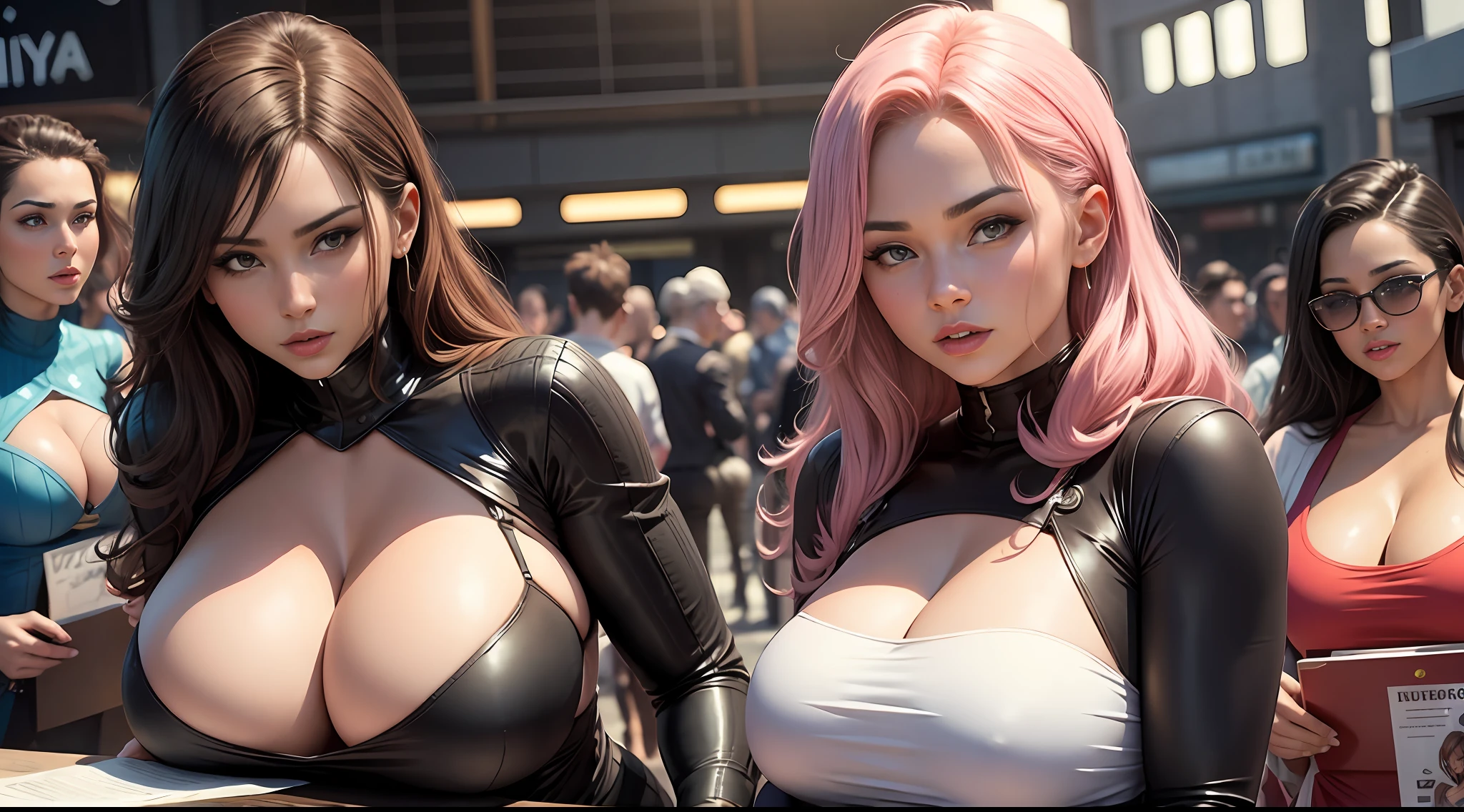 Beautuful Women,Raised sexy,Bigchest,Comic style,jk --auto
