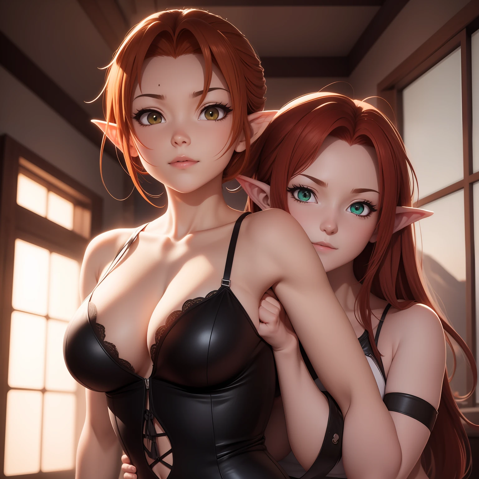 rudeus grayrat hitting the redhead's ass and passing the elf hand delight, mulher em lingerie posando em um quarto com cortinas, menina anime sedutora, corpo perfeito sombreado realista, [ Arte Digital 4K ]!!, arte cg anime suave, corpo perfeito fotorrealista, Retrato sedutor de Tifa Lockhart, mulher bonita sedutora do anime, Pose sexy, Commission for High Res, thicc, Garota sexy, 3 d anime realista, anatomicamente correto