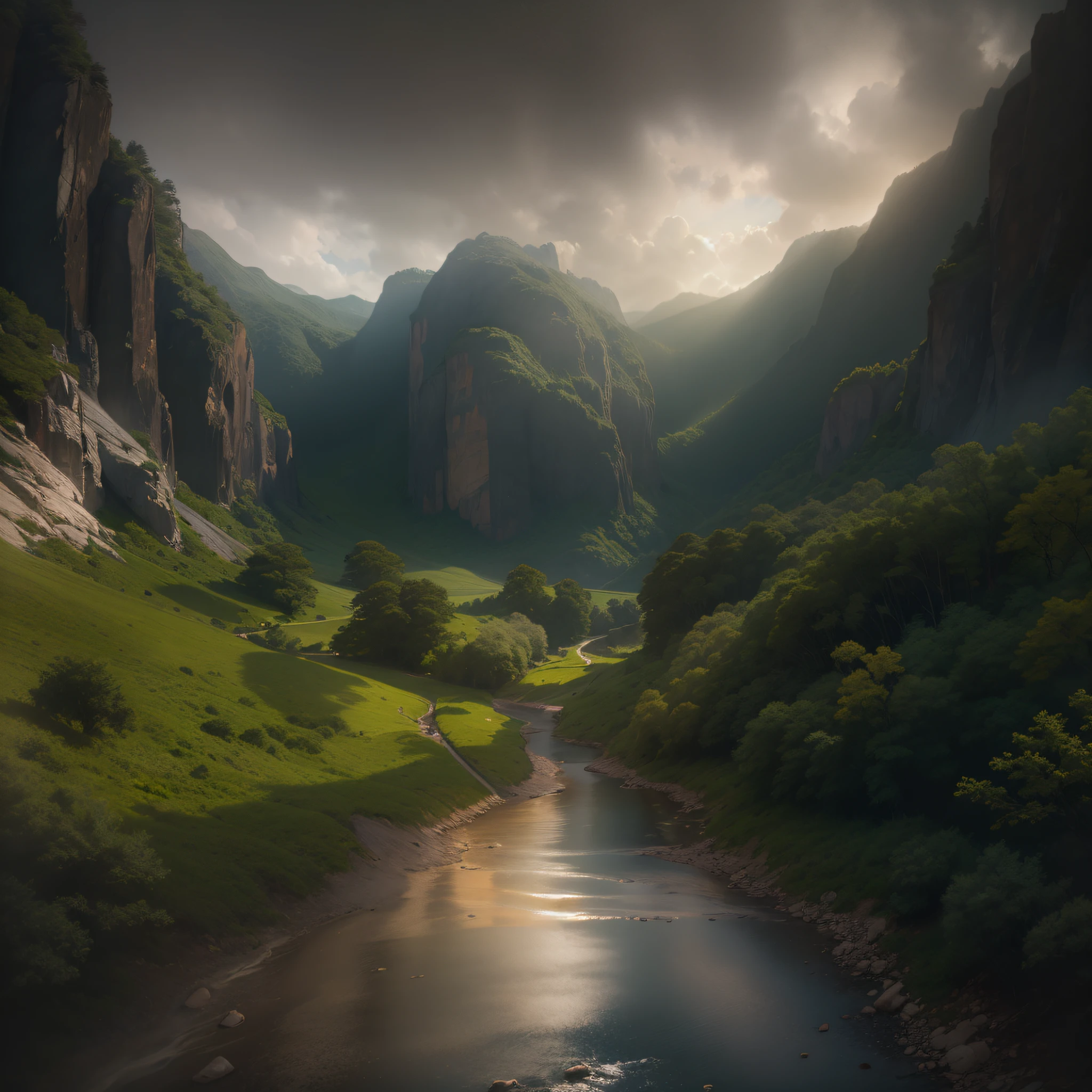 Art Deco, Conceptual art, motion blur, chiaroscuro, motion lines, first-person view, panorama, projected inset, foreshortening, Sony FE GM, UHD, masterpiece, super detail, high details, best quality, 8k,naturey,landscape painting。