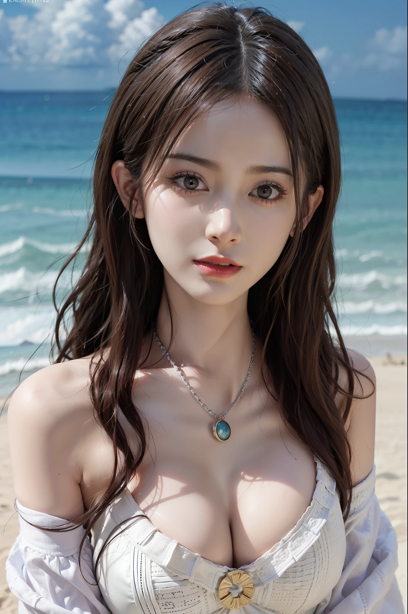 (in the darkness nigth:1.6),Surrealist portraits of women by David Hockney and Alphonse Mucha,Fantasyart,photographrealistic,动态照明,art stations,poster for,Volumetriclighting,Very detailed faces,8 k'',Award-Awarded,,1girll,In the dark,deepshadow,low tune,cowboy lens,(Cardigan dress:1.4),long whitr hair,whaite hair,full bodyesbian,the sea,sandbeach,Bigchest,high qulity,k hd,pendant