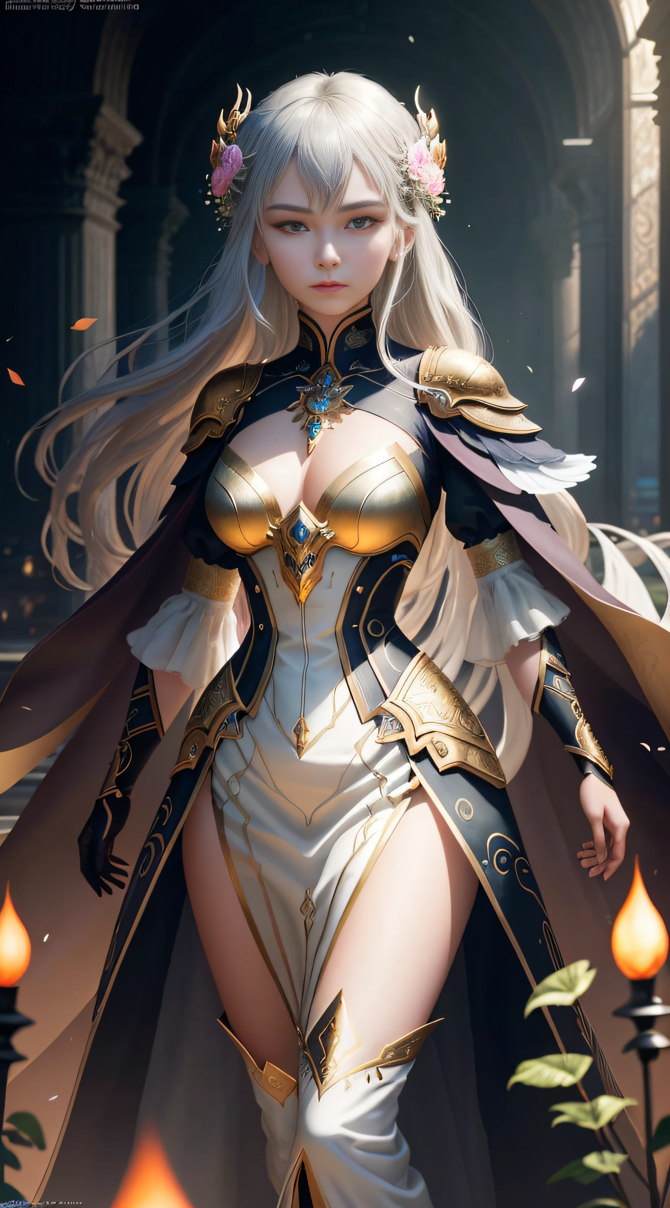 (((masterpiece))), (((best quality))), ((ultra-detailed)), (highly detailed CG illustration), ((an extremely delicate and beautiful)),cinematic light, Create a stunning anime artwork that is currently trending on ArtStation, showcasing exquisite beauty and captivating aesthetics. The art piece should be highly detailed, featuring a compelling character and a visually appealing environment.
The character in the artwork is a graceful and enchanting figure, radiating an aura of elegance. Pay close attention to intricate facial features, such as mesmerizing eyes with vibrant colors and delicate shading. The character's clothing should be designed with elaborate patterns, flowing fabrics, and rich textures, reflecting a blend of fantasy and contemporary fashion.
Place the character in a captivating environment that enhances the overall appeal of the artwork. It could be a breathtaking natural landscape, a bustling futuristic cityscape, or a mystical realm filled with magical elements. Incorporate vibrant colors, dynamic lighting, and detailed background elements to create a sense of depth and immersion.
Consider the latest trends in anime art, such as incorporating unique lighting effects, exploring creative composition techniques, or experimenting with unconventional color palettes. Take inspiration from the top artists on ArtStation and their exceptional execution of various art styles and themes.
Camera: Choose an angle that highlights the character's beauty and the immersive environment.
Lighting: Utilize atmospheric lighting techniques to create depth and mood.
Resolution: Aim for a high-resolution artwork to showcase intricate details and clarity.
Art Inspirations: Seek inspiration from the trending artists on ArtStation, exploring different styles, genres, and themes.