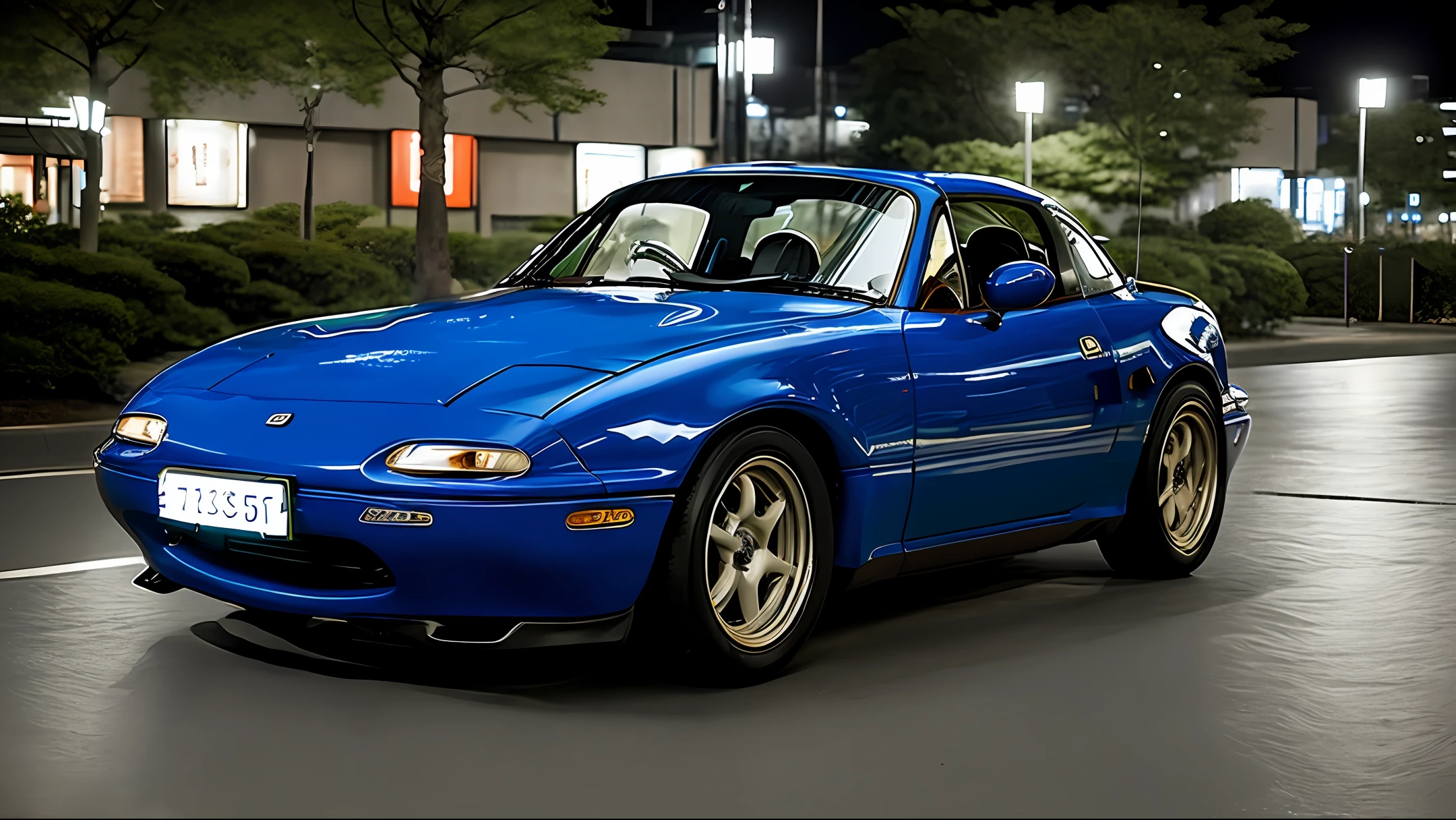 Nissan Z32 in tokyo during midnight
