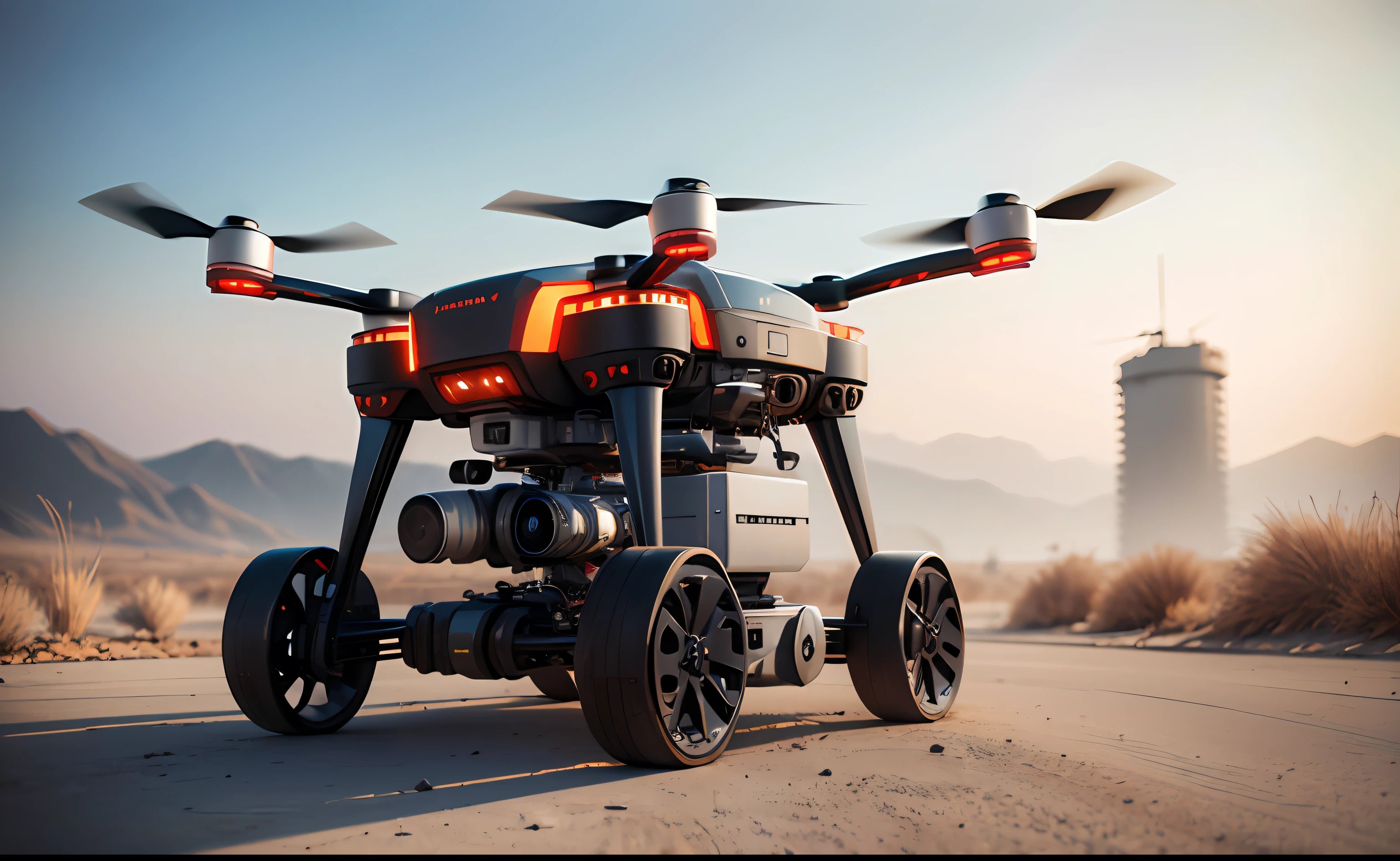Industrial Design, Drone, Technology, 4K HD, High Detail, Technology --auto