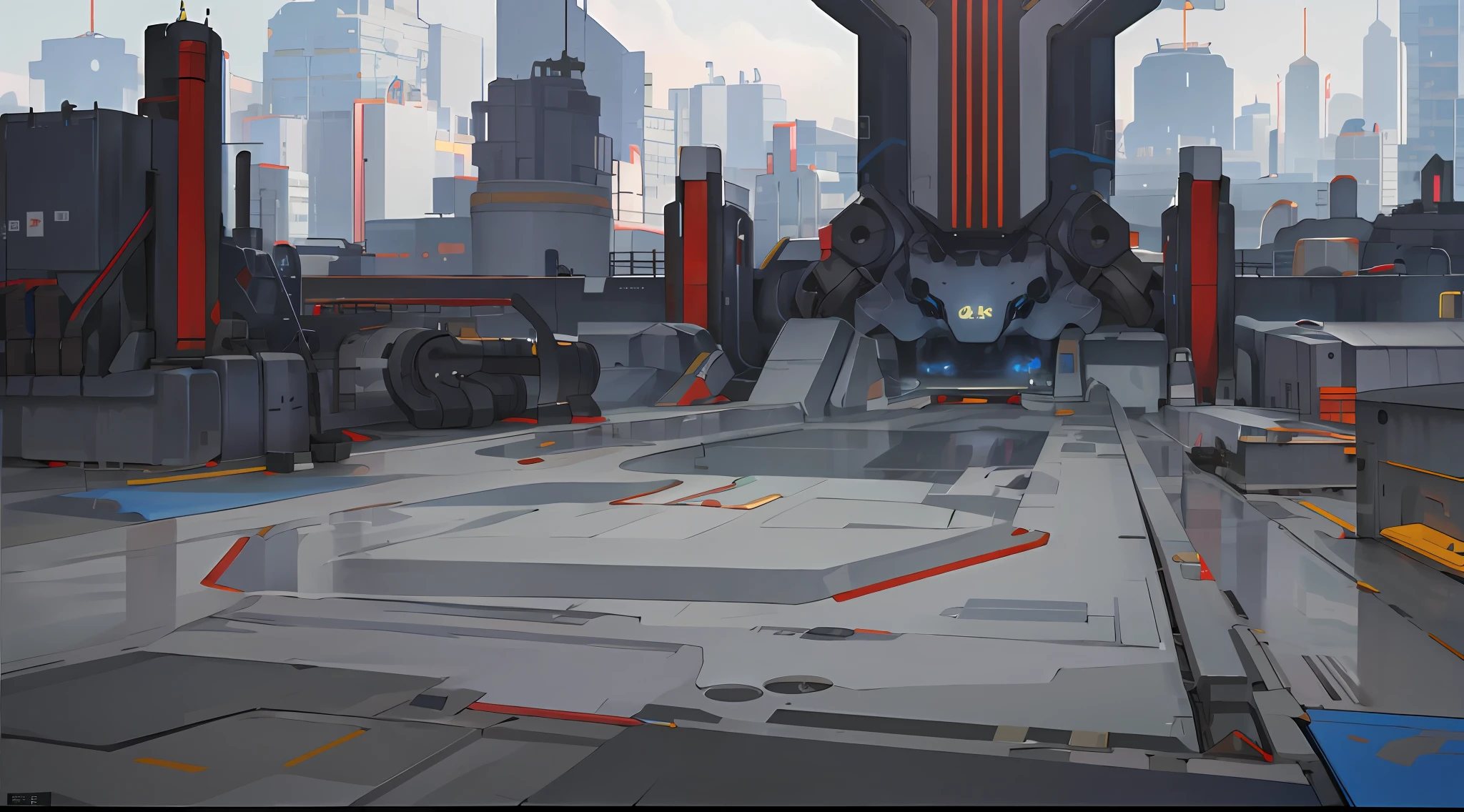 （（（8K，RAW photos，best qualtiy，tmasterpiece：1.4））），超高分辨率，ultra - detailed，illustratio，closeup cleavage，sense of science and technology，mirai、imagining、military base，overwatch style，Government style，Administration Building，Flat ground，