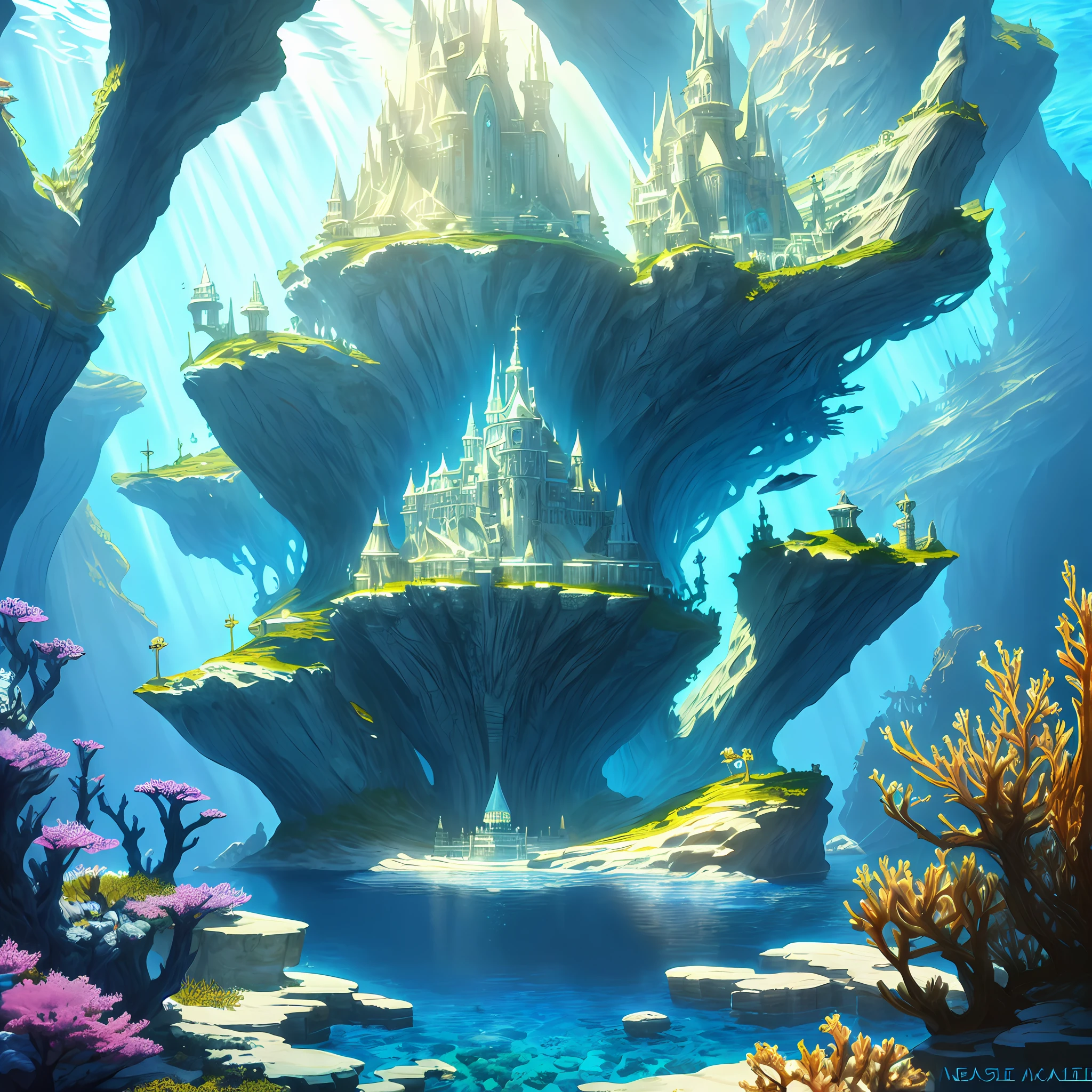 fantasy art [[undersea art 1.6]] (masterpiece:1.5), highly detailed, best quality, highres, [undersea] castle underwater(1.6 best details, fantasy art, Masterpiece, best quality) [[undersea scene]] sea dragon swimming underwatter (1.5, fantasy art, Masterpiece, best deatails best quality), an undersea setting background, fantasy sea, underwater light, [[natural sea life elements]], sun rays,  dynamic atmosphere, soft light, dynamic light, high details, best quality, 8k, [ultra detailed], masterpiece, best quality, (extremely detailed), dynamic angle