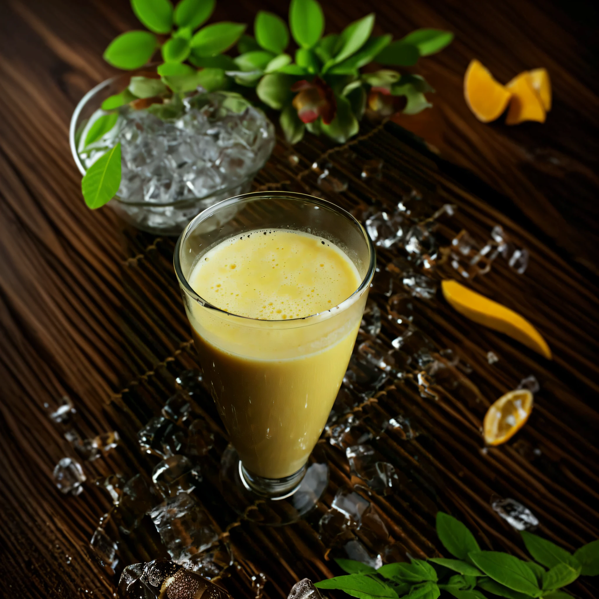 There was a glass of orange juice and ice cubes on the table, vanilla smoothie explosion, soymilk, healthy, Moringa juice, Hop cones, juice, soey milk, recipe, drink, colored milk tea, Refreshing, milkshake, mangoes, cold drink, Bangalore, ice coffee, Sand Falls, drink milkshakes together, summer morning, liquid that has a viscous