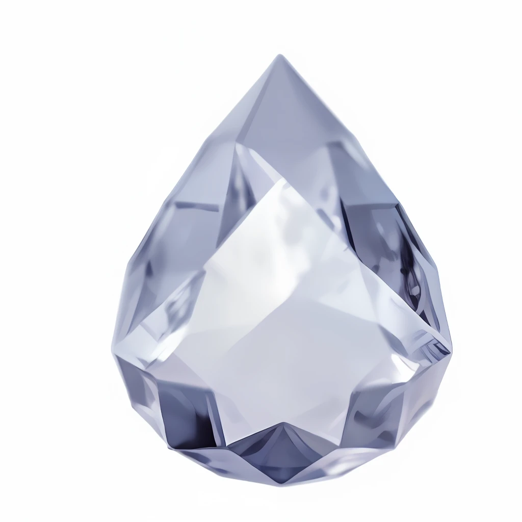 Diamond,colorless,Teardrop type,opulent,In many ways,European and American cartoons,Q version,c4d渲染,Clash Royale style,Brawl style,low poly,cartoonish style