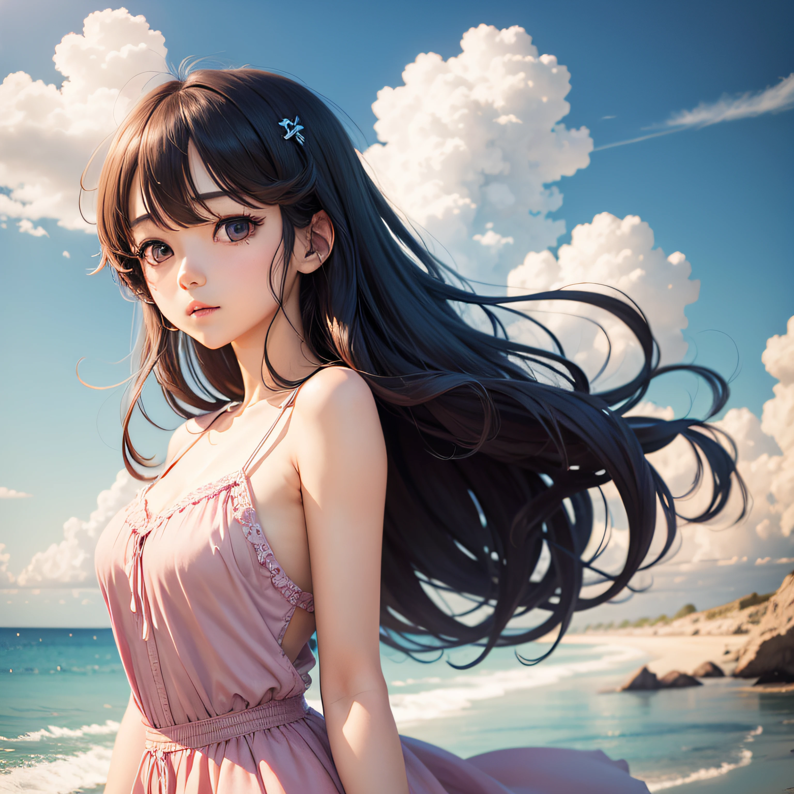 Two-dimensional shoujo upper body anime --auto