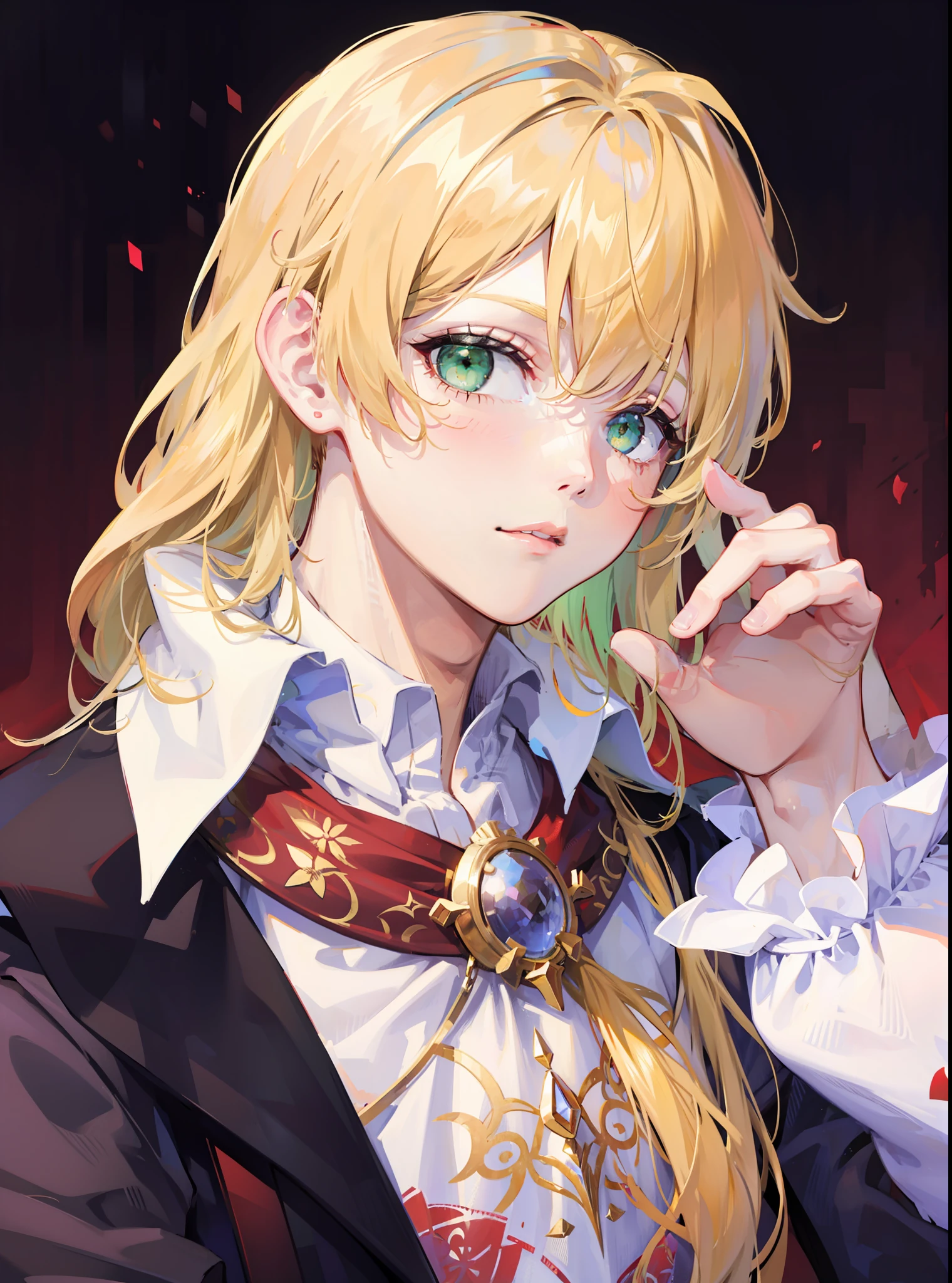 golden hair,Green eyes,European males