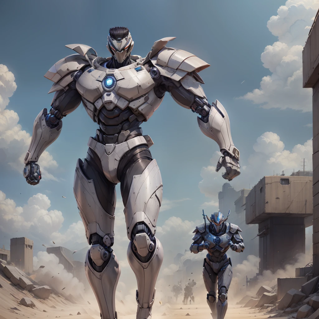 Toguro, Toguro100,armadura
Bodysuit,
Mecha,
Robot, correndo, in action