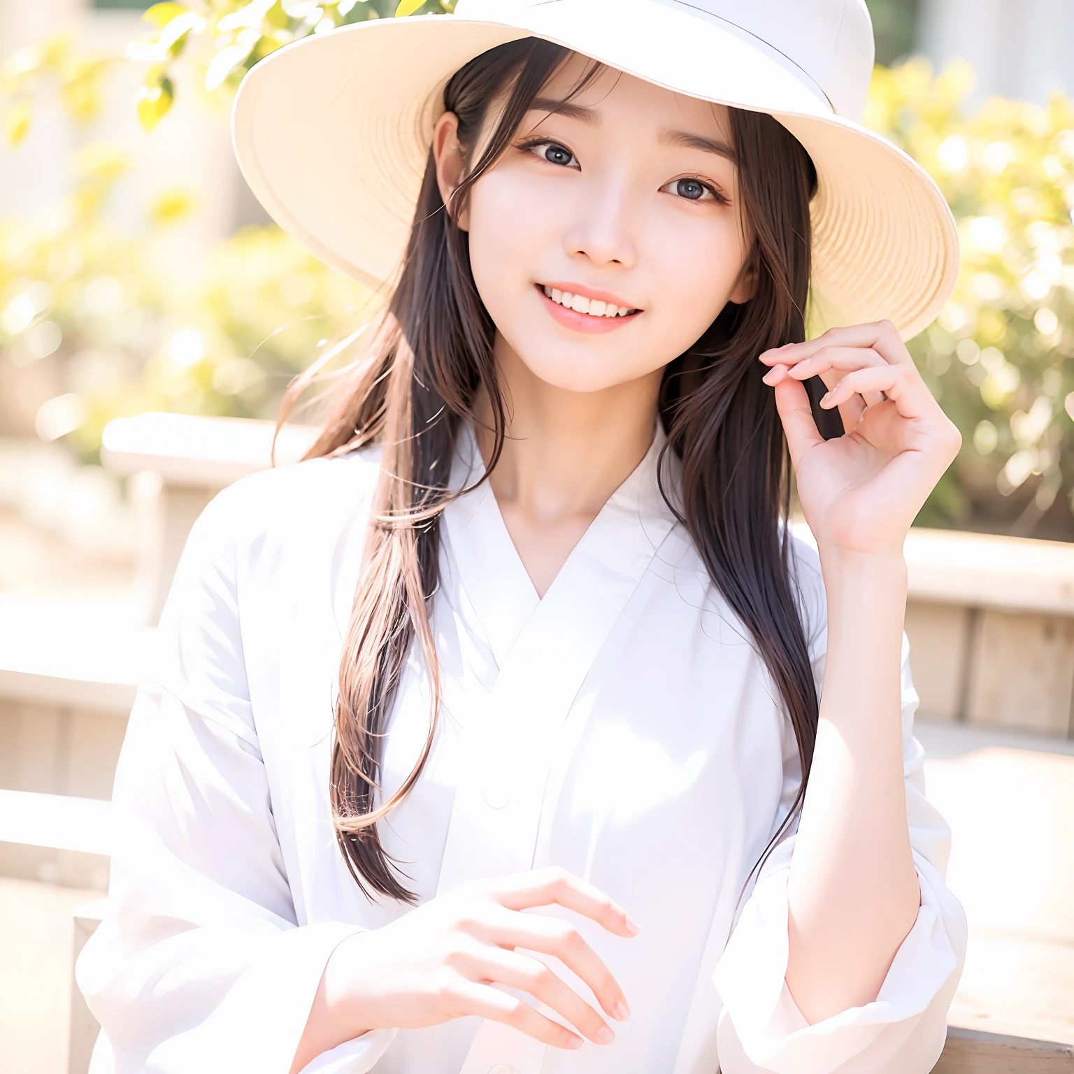 Alphad Asian woman in white hat and white shirt, beautiful Korean women, portrait of female korean idol, Beautiful young Korean woman, Gorgeous young Korean woman, jaeyeon nam, Korean girl, young lovely Korean faces, wan adorable korean face, cute korean actress, Lee Ji-eun, lee ji eun, park jimin, Asian girl with long hair