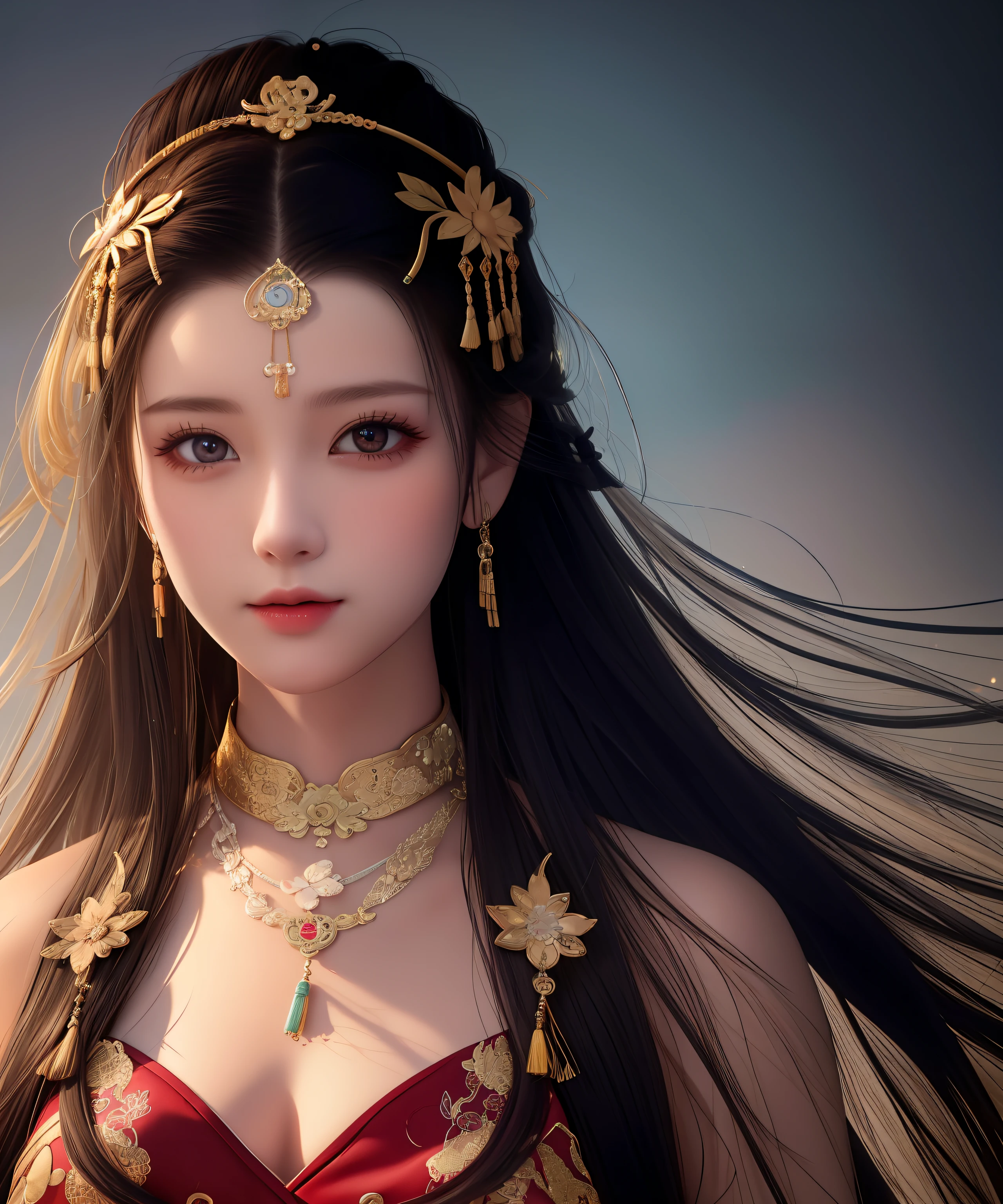 A girl, ancient Chinese costume, whole body, sunshine, clear face, clean white background, masterpiece, super detail, epic composition, ultra HD, high quality, extremely detailed, official art, uniform 8k wallpaper, super detail, 32k