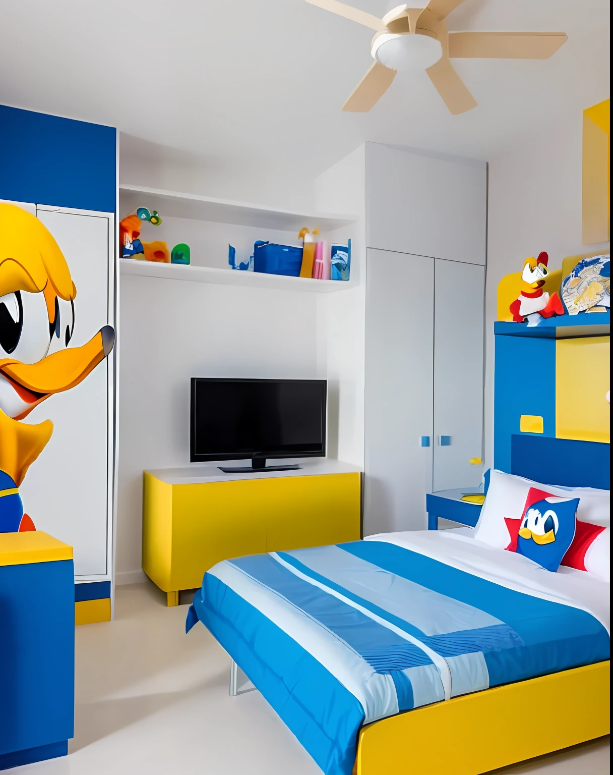 Kids room with Donald Duck elements