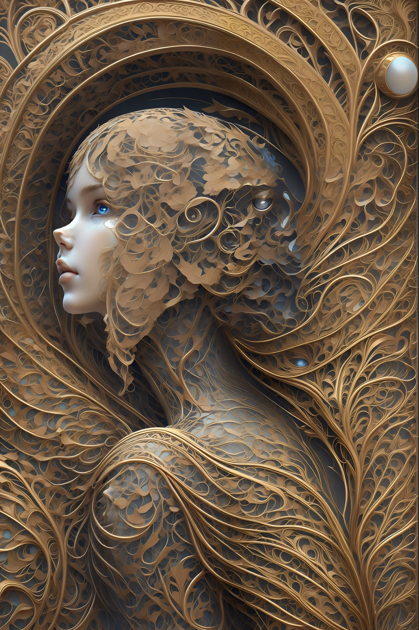 Delicate facial features