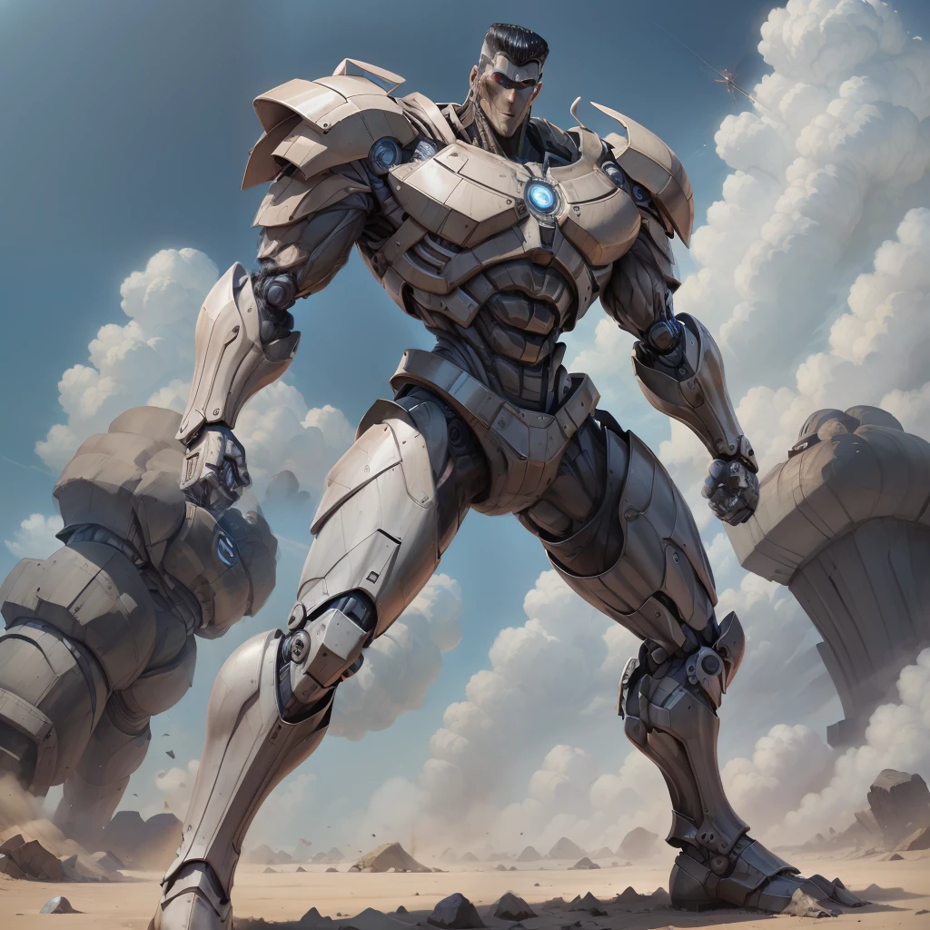 Toguro, Toguro100,Armadura
Bodysuit,
Mecha,
Robot, correndo, in action, robo gigante pisando em 1 homem