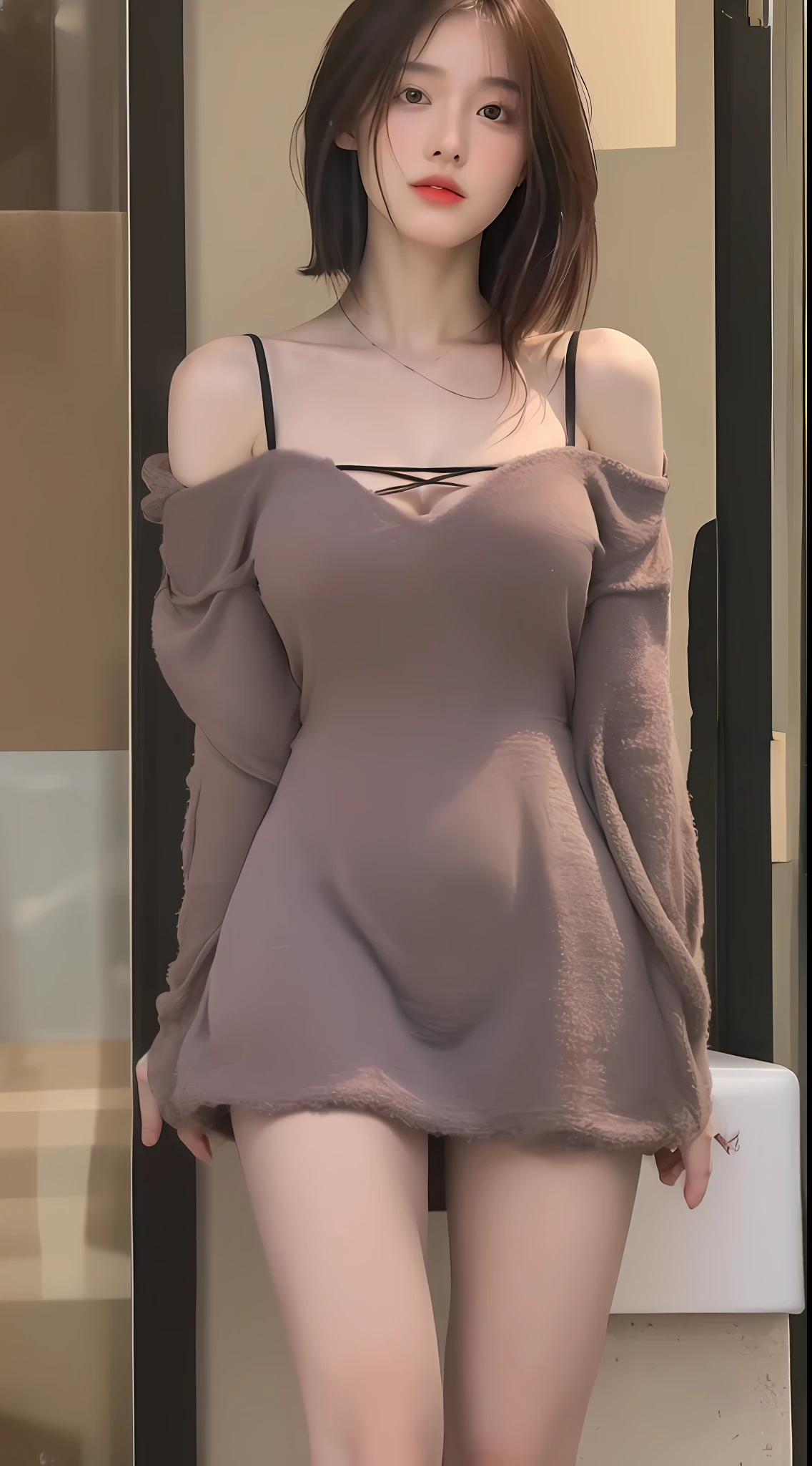 ((Best Quality, 8K, Masterpiece: 1.3)), 1girl, Slim Abs Beauty: 1.3, (Hairstyle Casual, Big Breasts: 1.2), Dress: 1.1, Super Fine Face, Delicate Eyes, Double Eyelids, Home
