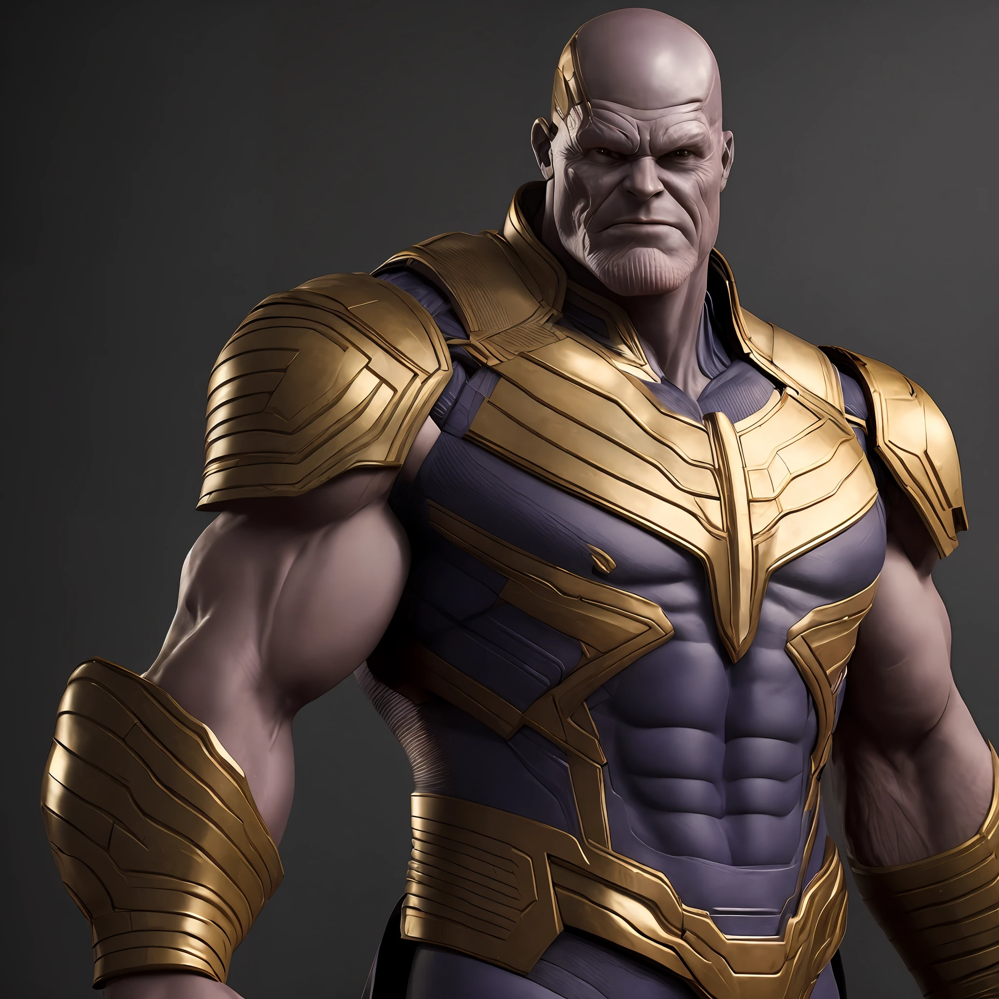 Corpo inteiro Foto do Thanos Marvel, cinematografic, hiperrealista, corpo inteiro, soft-lighting --auto