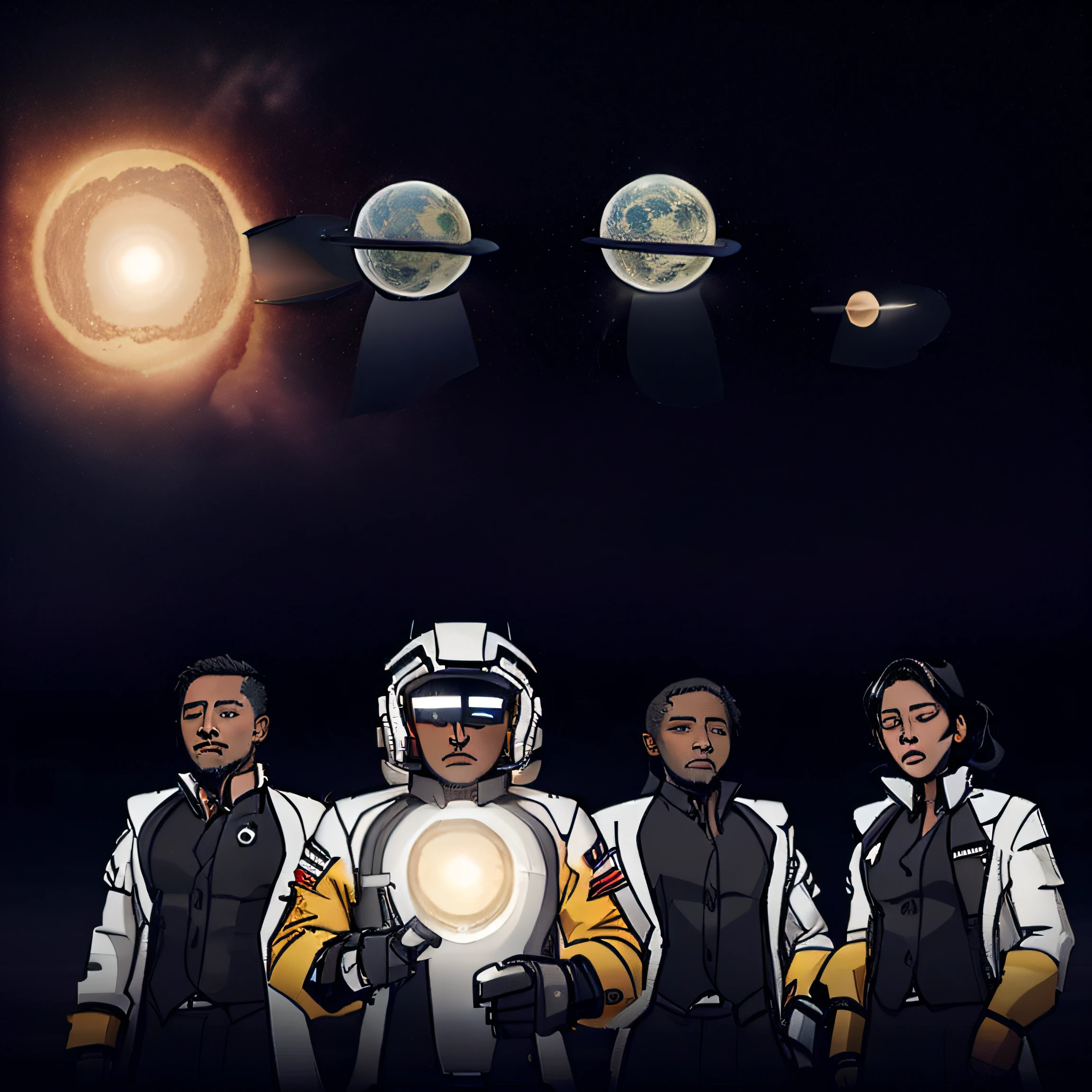 outer space, the planet, binary star, nebula