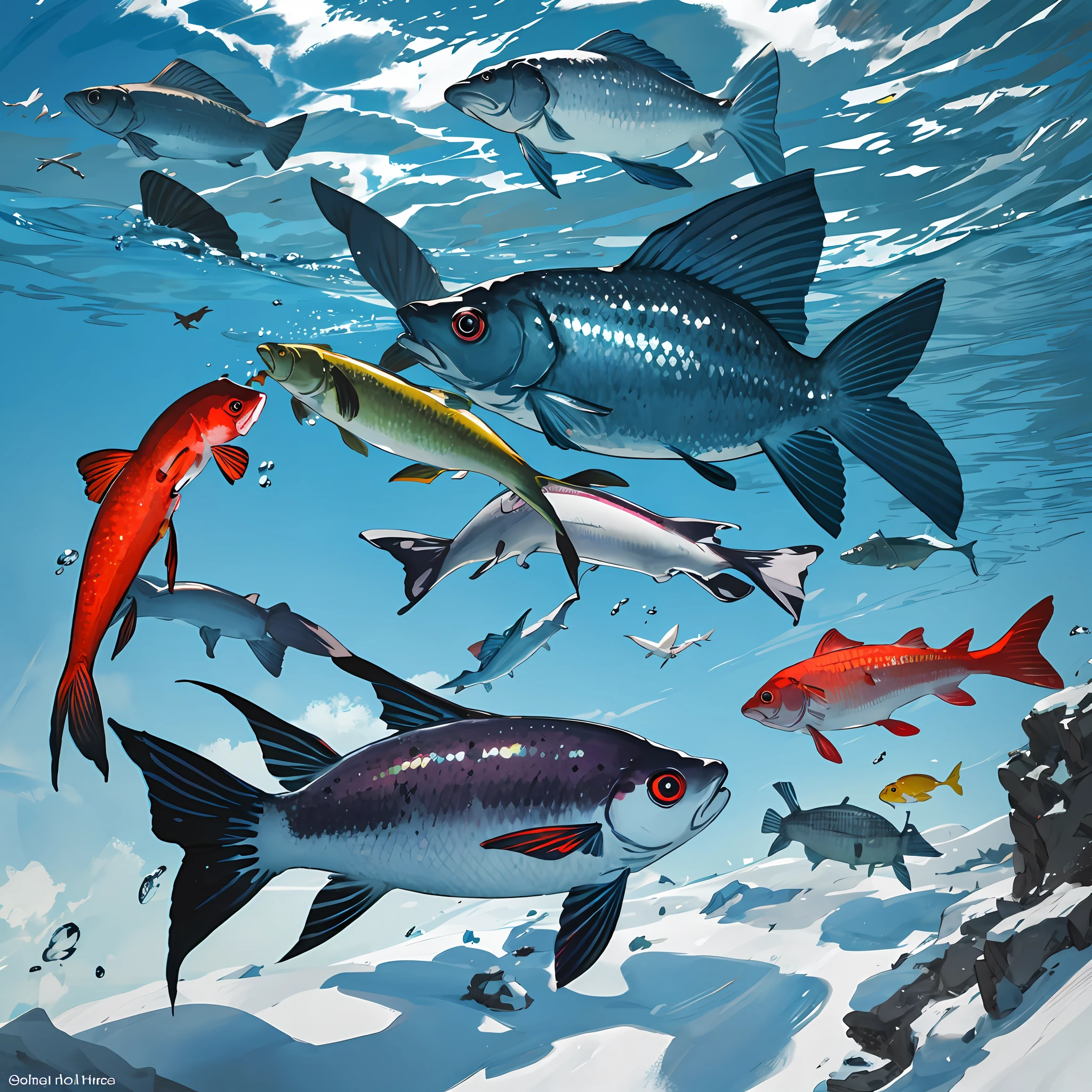 The fish，The bird