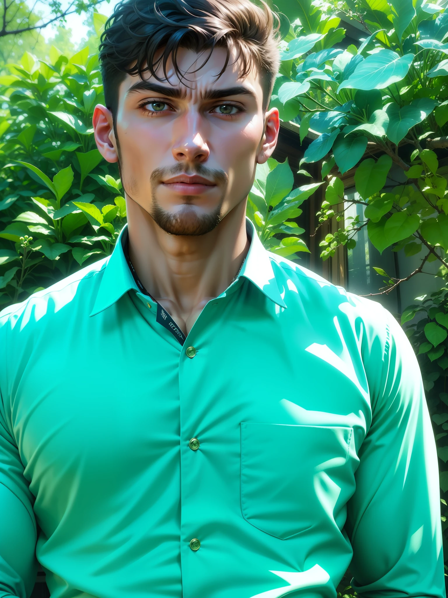 Handsome bodybuilder man in formal dresse