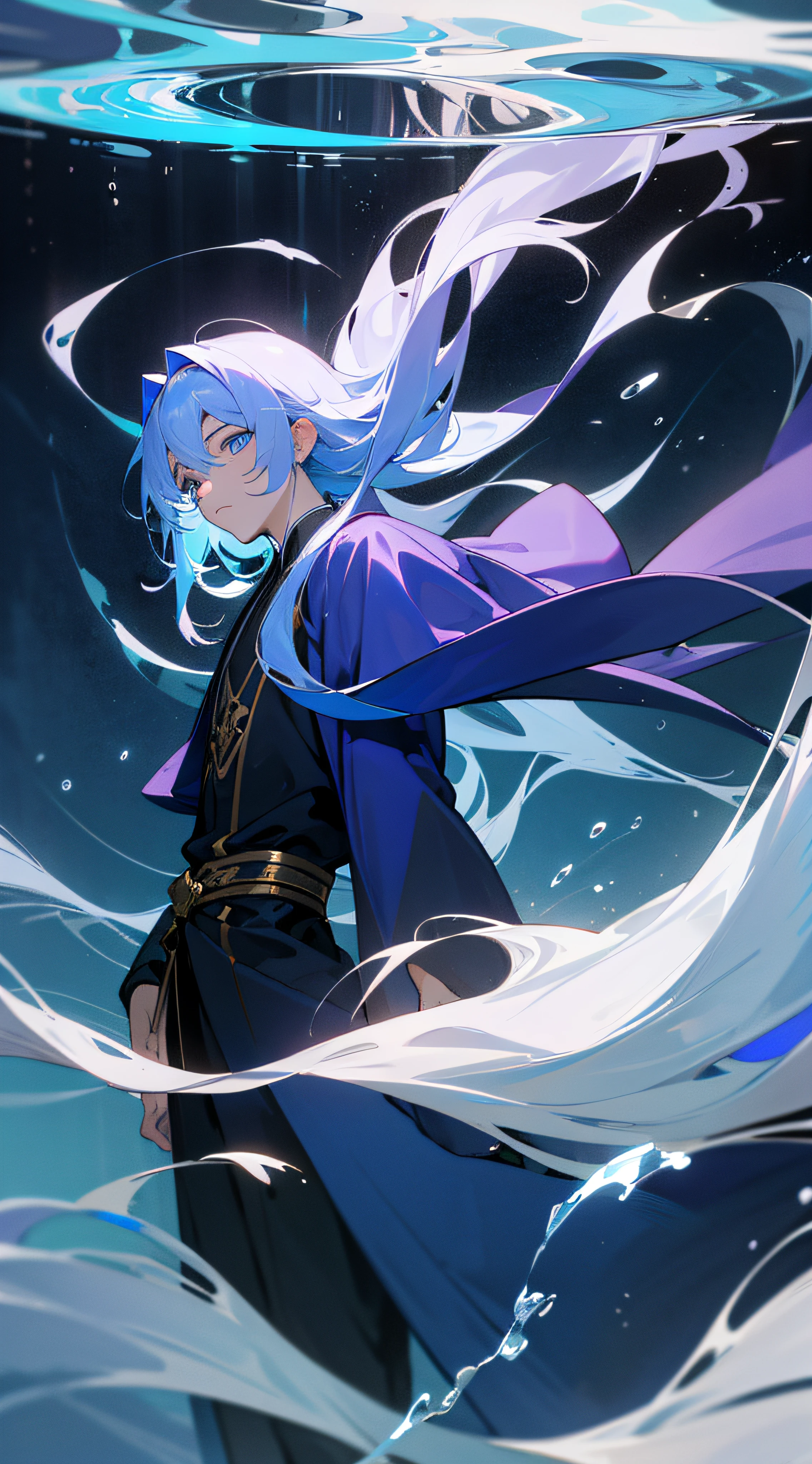 The magnificent blue robe seemed to have water rippling,If you look closely,The eyes will be instantly attracted by the deep blue,Even the whole soul will be sucked into the depths of the sea、Amid endless blue。
He looked to be in his twenties, but his handsome face had a pair of deep eyes,His eyes seemed hollow,But it seems to be all-encompassing,Occasionally a flash of purple intent,It's even more moving。There will be a moment of brilliance、The texture of instant life and death。