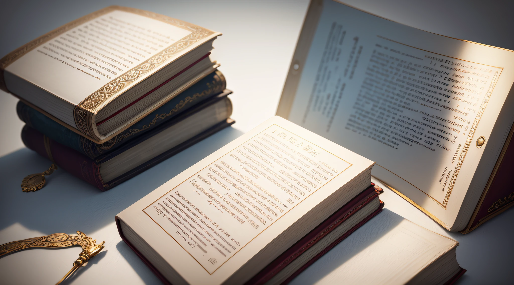 (best quality)I've never been so attached to human books, (white background)white backgrounid，(with decoration)Embellished decoration，(book elements)There are book elements to create，(nostalgia)Full of nostalgia。 --auto