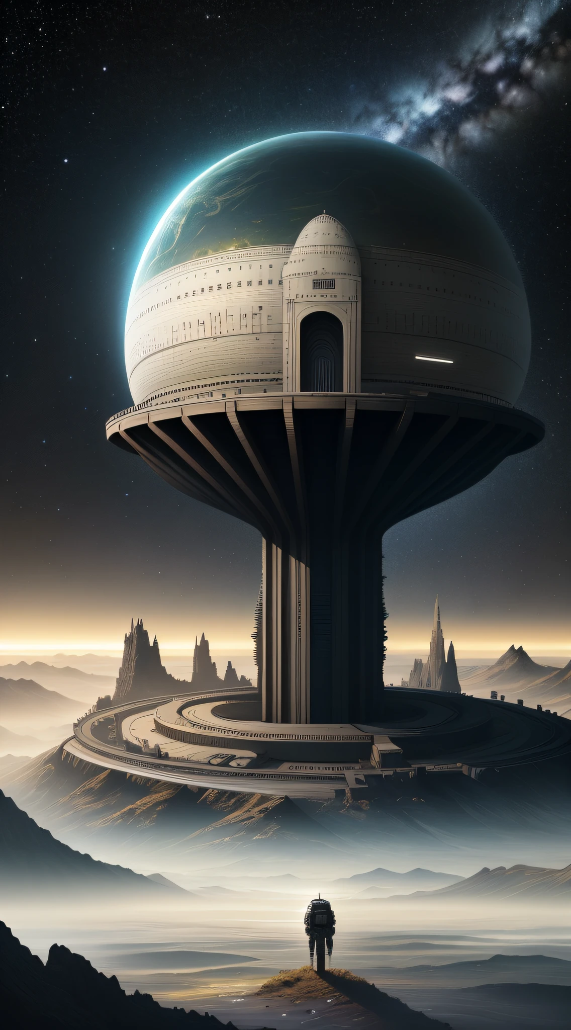 Libra related, landscape, highly detailed, award-winning photography, ahead, art, digital, masterpiece, interstellar universe, sci-fi, tall, majestic