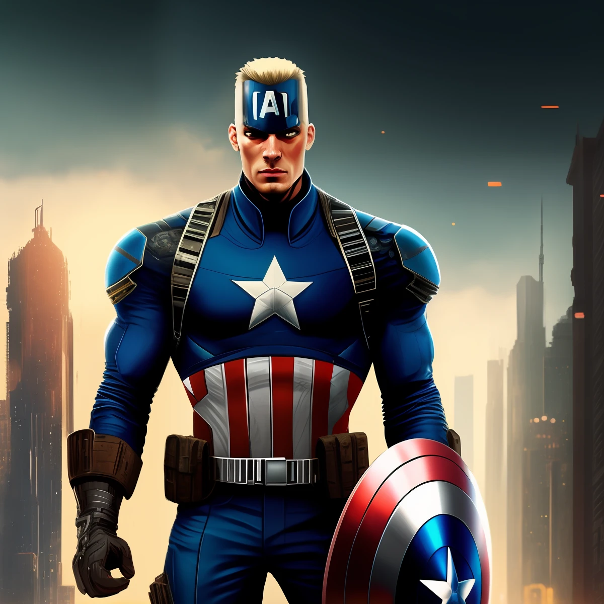 Cyberpunk version of Captain America