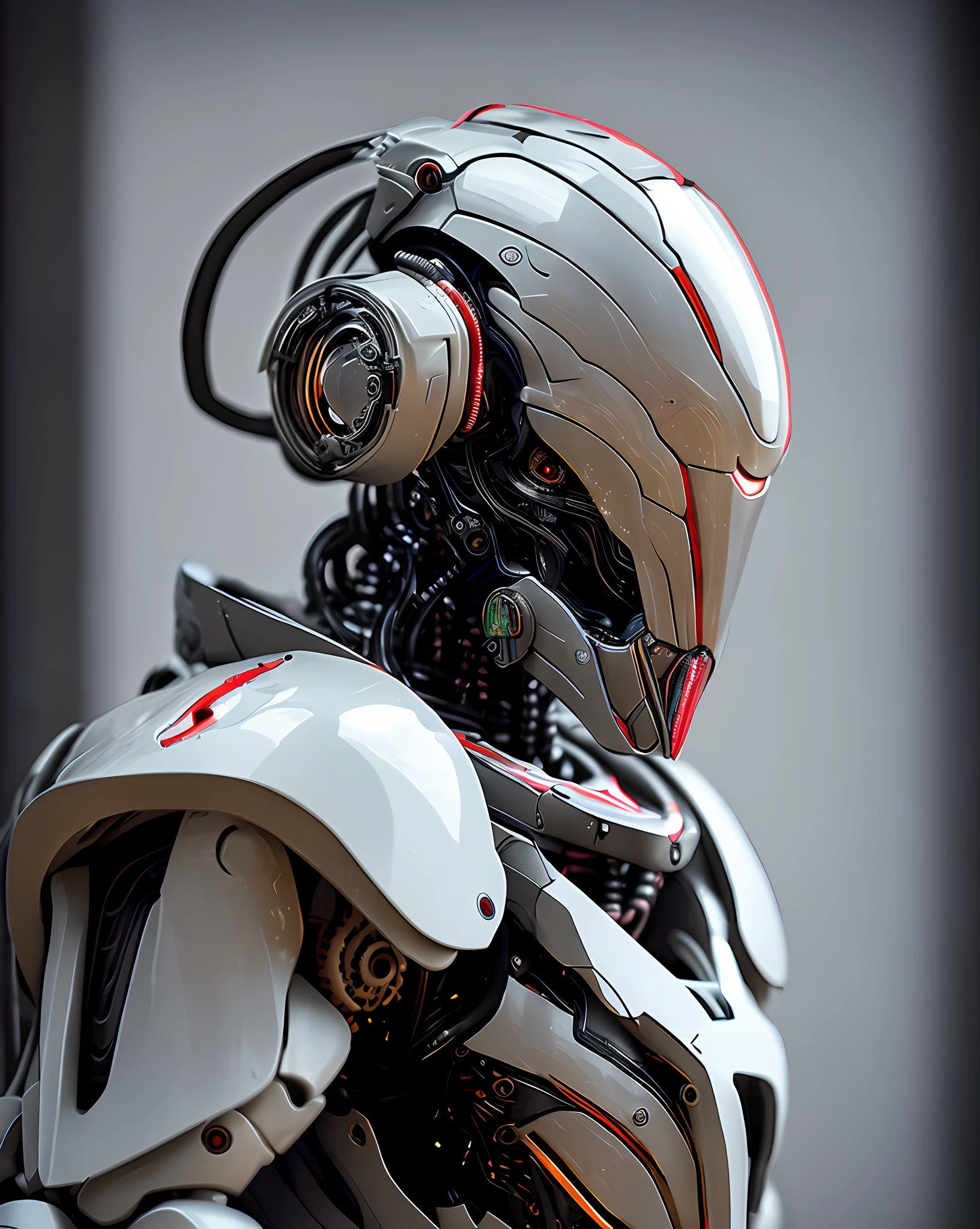 dvMech, 85mm, f1.8, Robot Portrait, Dark Matte Smooth Ceramic, Intricate Design, Very Detailed, Fine Details, Extremely Sharp Lines, Cinematic Lighting, Realistic Photos, A Detailed Masterpiece, Dark_Fantasy, Cyberpunk ,(chain saw,chain saw man,Red:1.1),1man,Mechanical marvel,Robotic presence,Cybernetic guardian,in a battered mech suit,intricate,(steel metal [rusty]),elegant,clear focus,by shot by greg rutkowski, soft lighting, vibrant colors, masterpiece, ((street)), cowboy shot, dynamic pose,