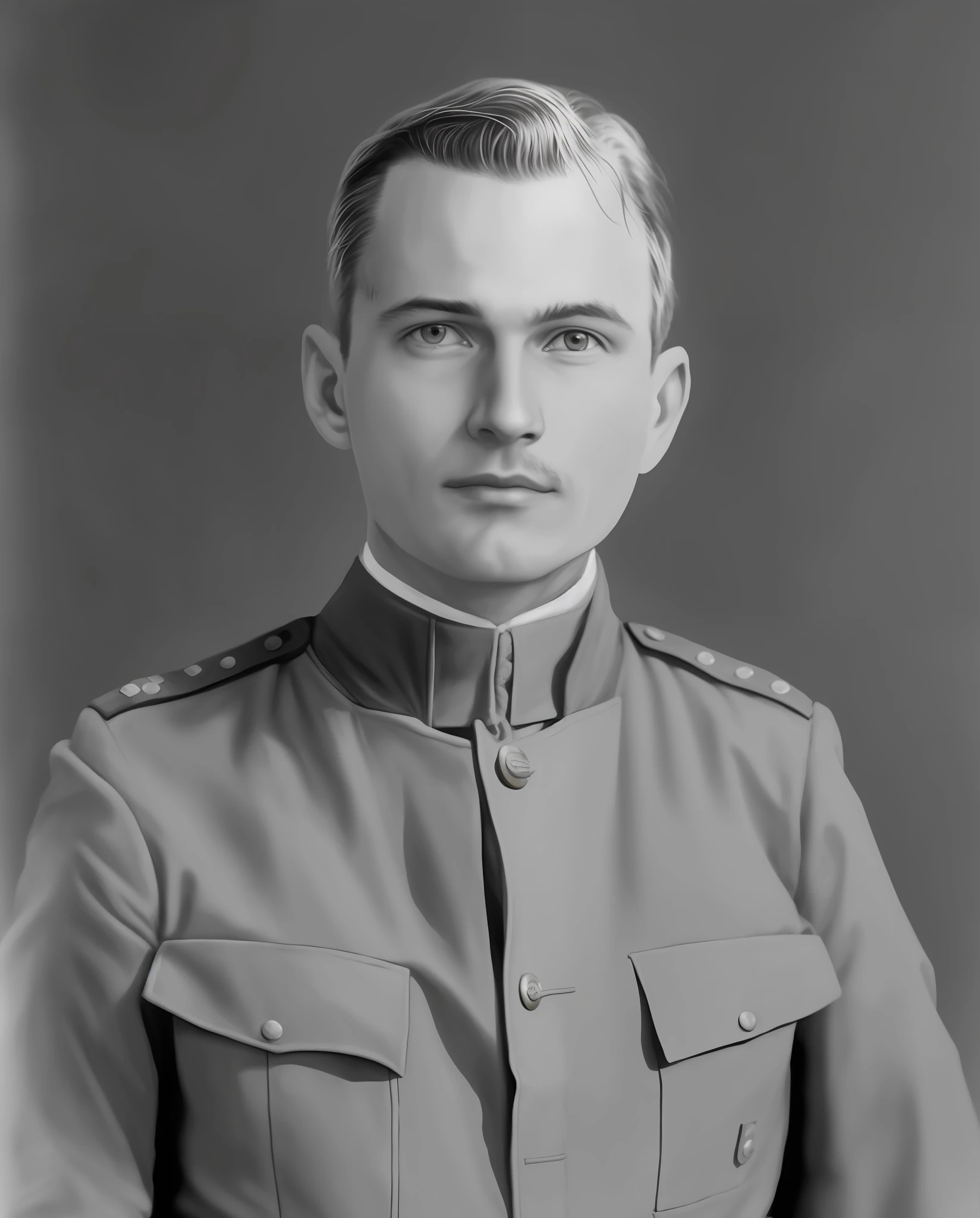 Arafed foto em preto e branCo de um homem Com uniforme militar, Close portrait, Retrato de um soldado, em uniforme militar, em uniforme de soldado, historic portrait, soldado ameriCano branCo, Retrato de Dragoon, retrato Closeup, C. m. Coolidge, fotografia retrato, Retrato frontal de um jovem, Hubbard Sundblom, usando uniforme militar