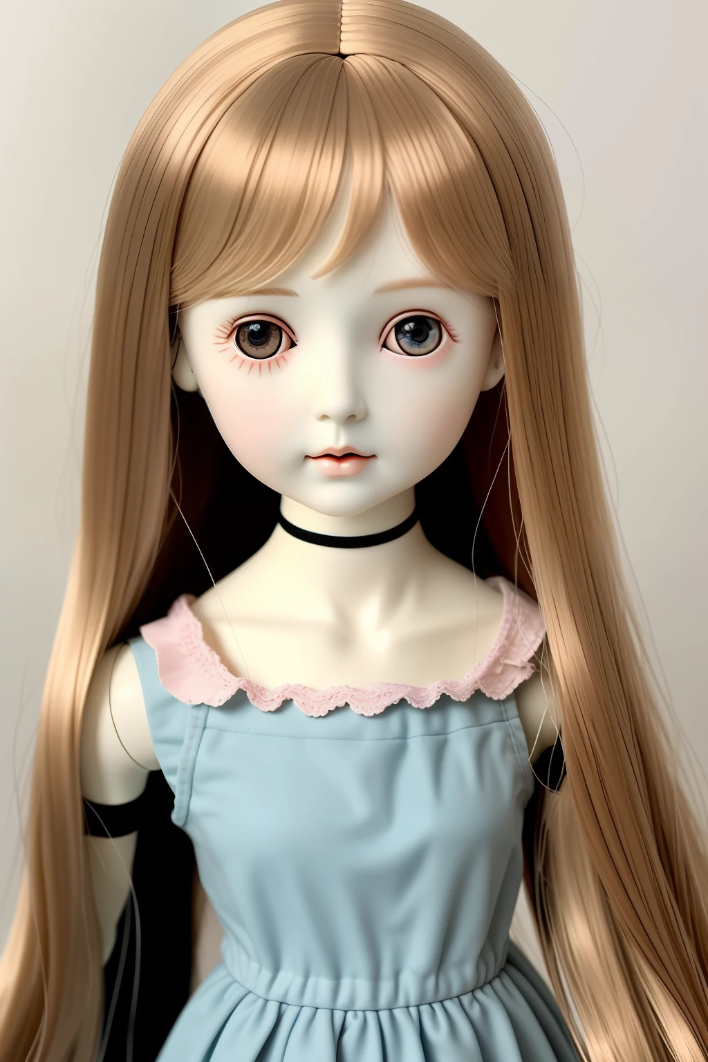 Ceramic doll girl cute real person