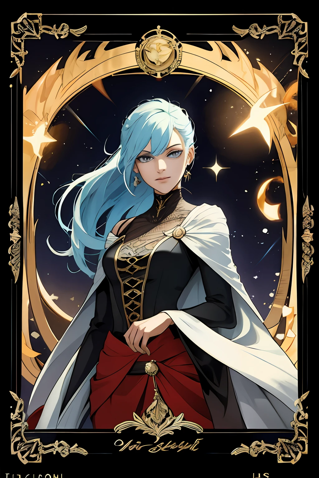 A luxurious trading card game frame template with a blank inside, just the frame.