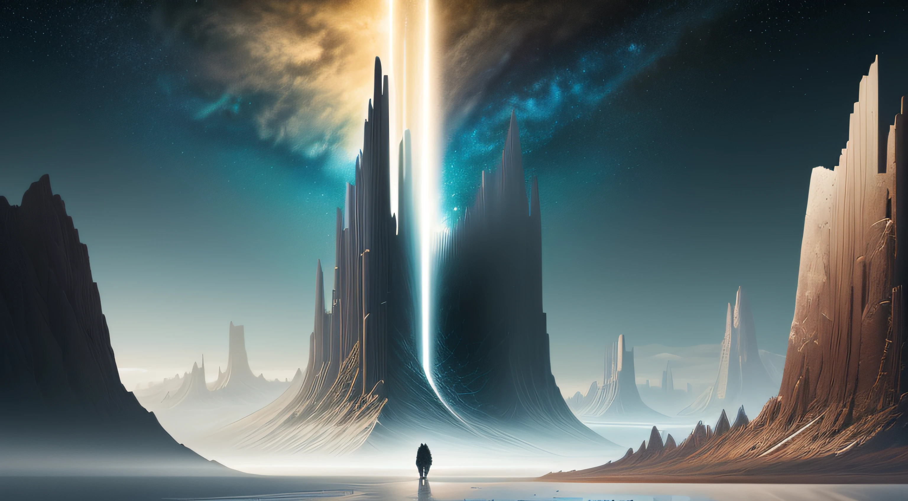 landscape, highly detailed, award-winning photography, ahead, art, digital, masterpiece, interstellar universe, sci-fi, tall, majestic