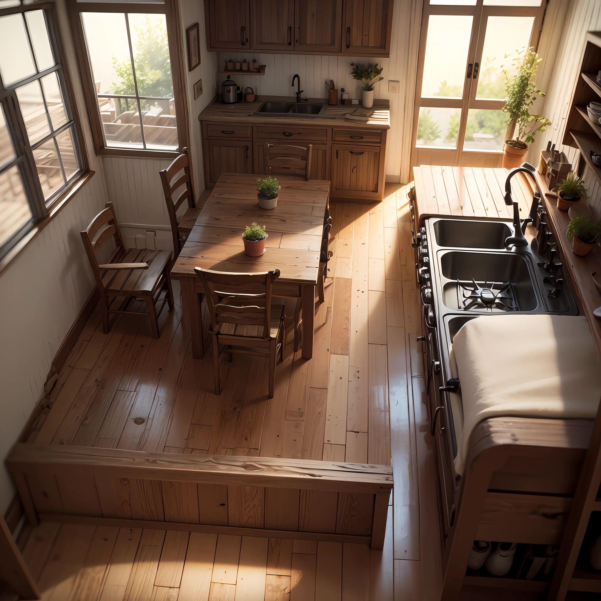 Rustic house industrial model 8k old furniture --auto