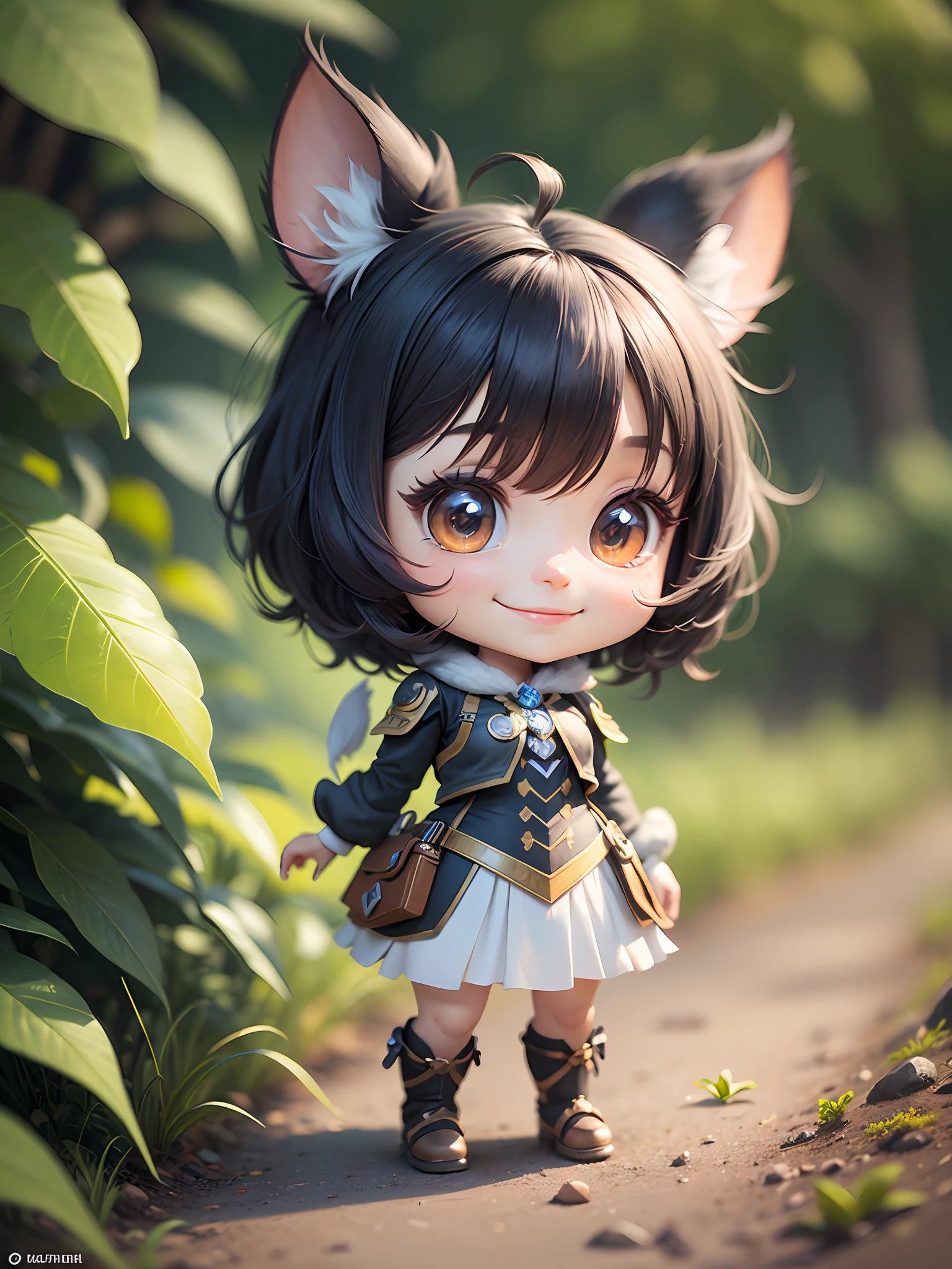 Disney style, Chibi, Whole body, Cute, Smiling, Unreal Engine, Detailed --auto --s2
