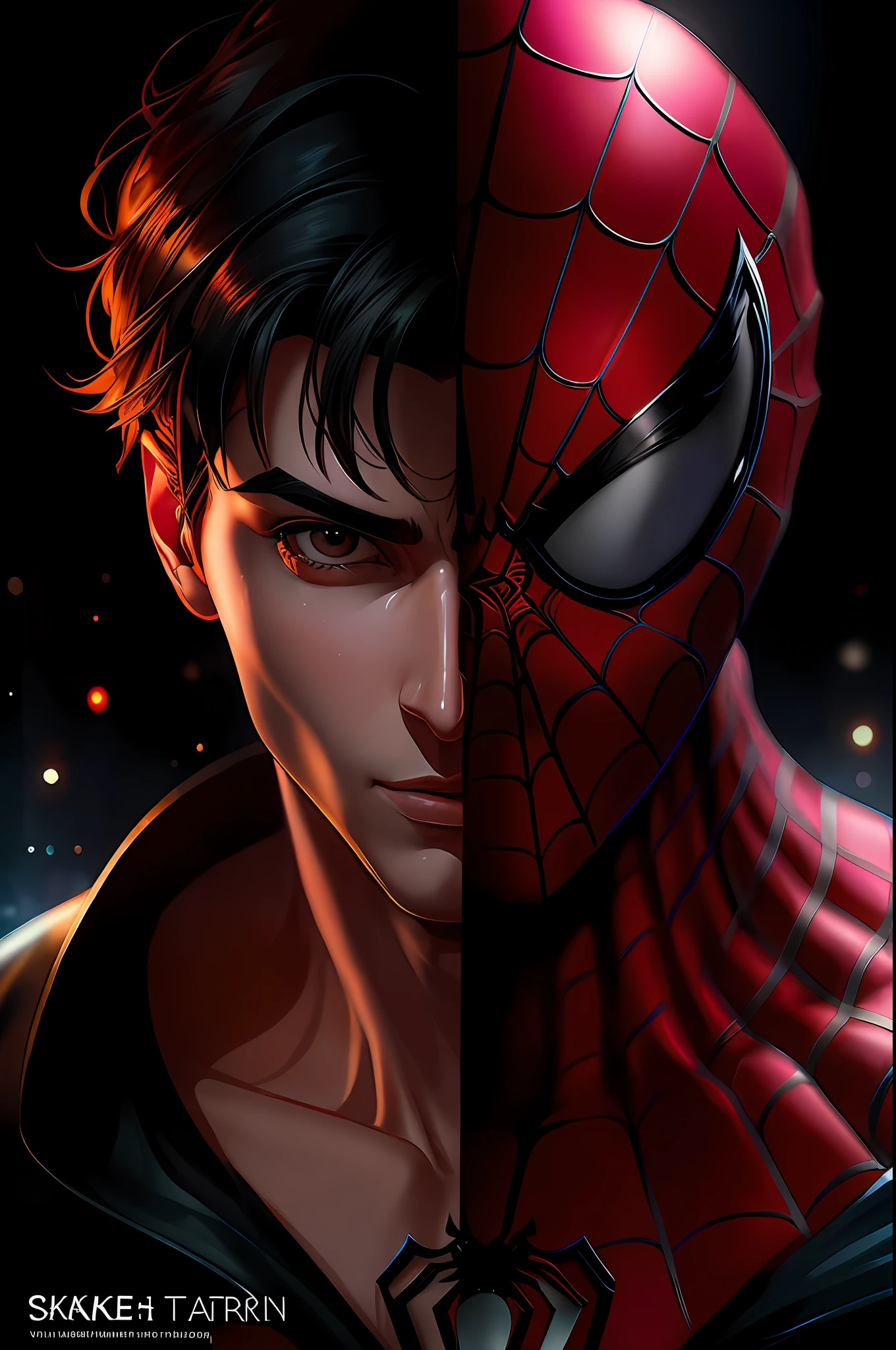 (Award Winning Digital Artwork: 1.3) of (Sketch: 1.3), (Vibrant: 1.3) Spidey, EmmaRob, CGSociety, ArtStation, (Saturation: 1.3), (Close Portrait: 1.3), (Female: 1.4), (beautiful: 1.4), (charm: 1.3), handsome, calendar pose, perfect detailed eyes, studio lighting, themed background