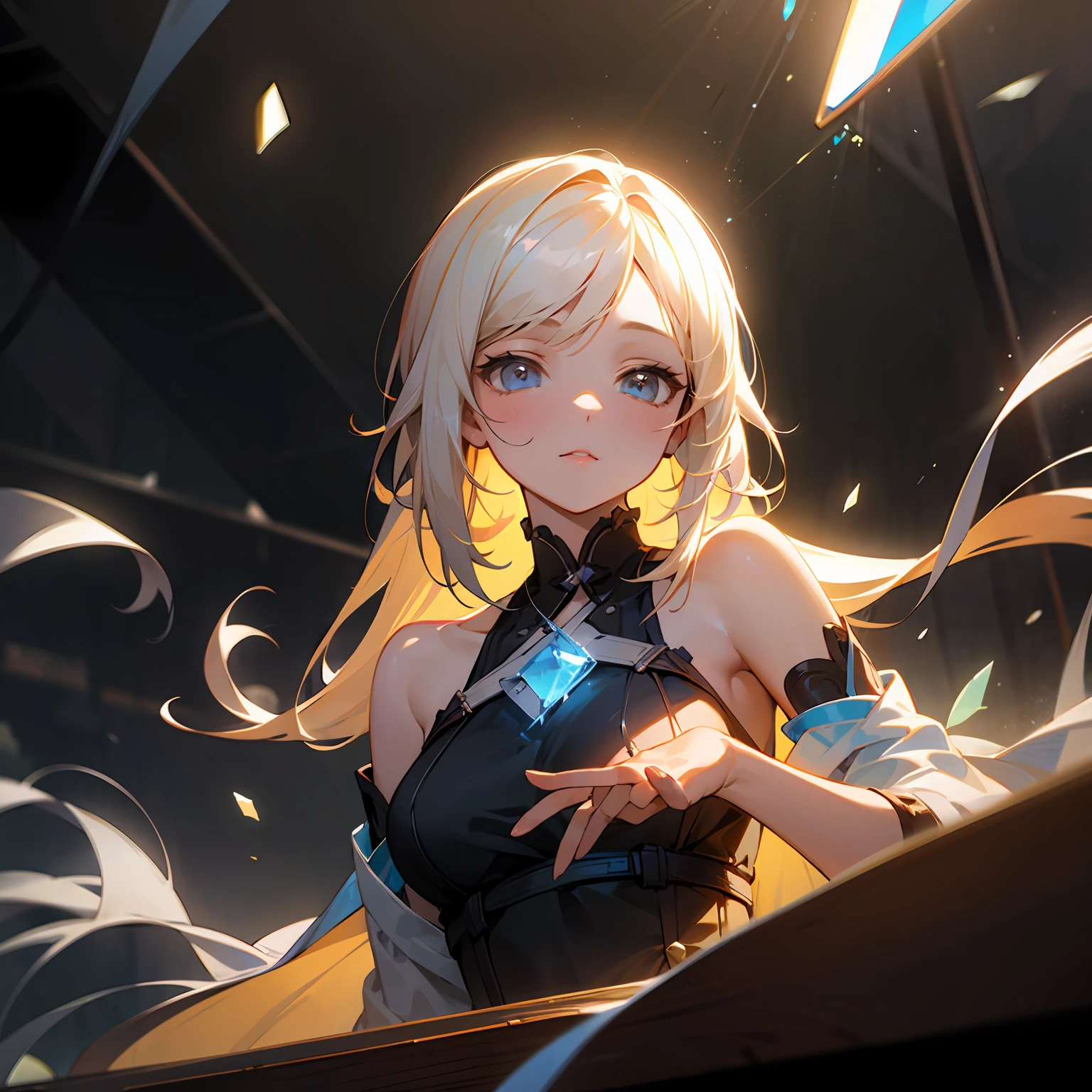 zori，glass，Long-haired girl，Vacated，Light，HD beauty CG
