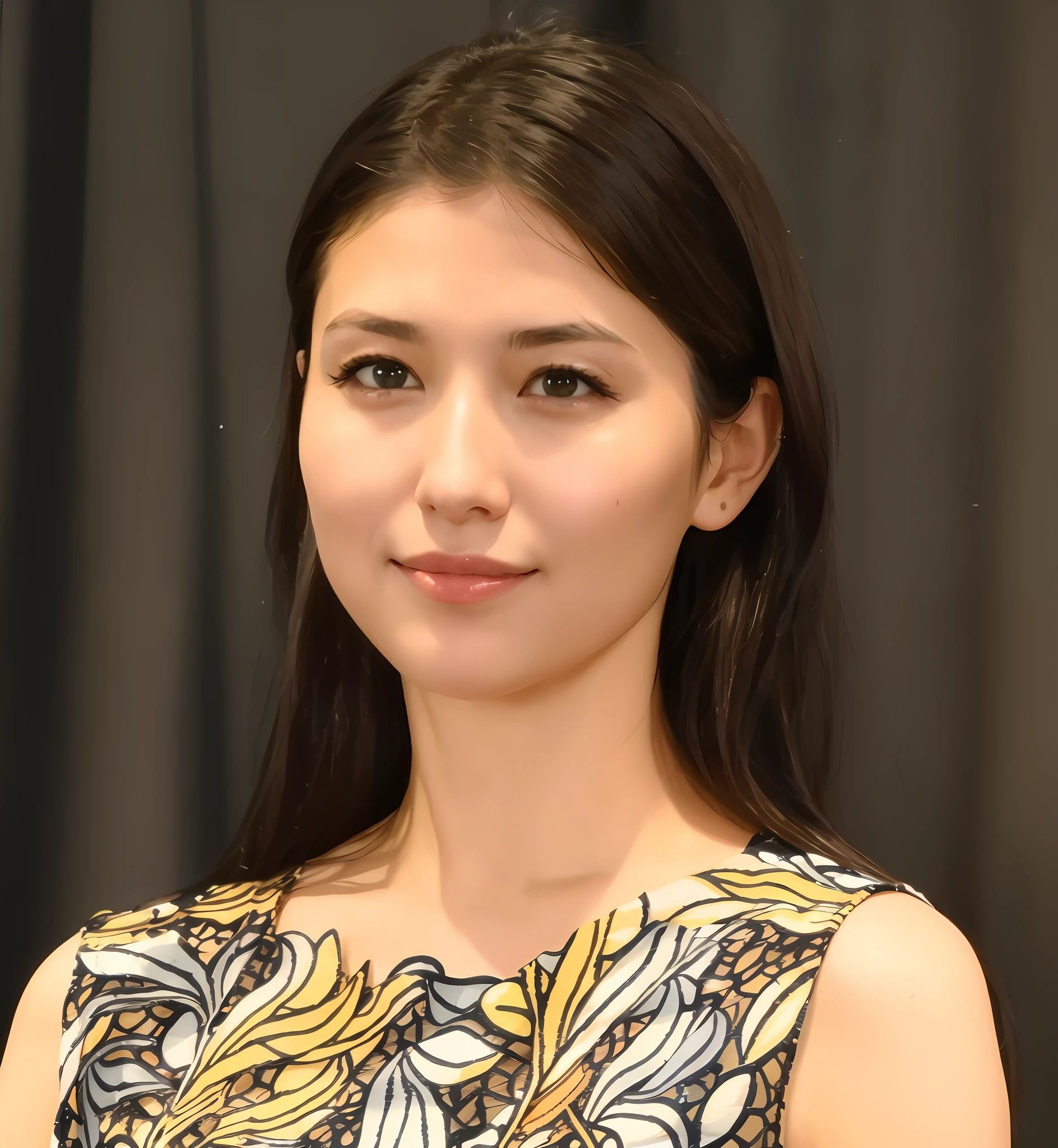 Woman standing in front of black curtain, Beautuful Women、Top image quality、Lighting from oblique to strong、Contre-Jour