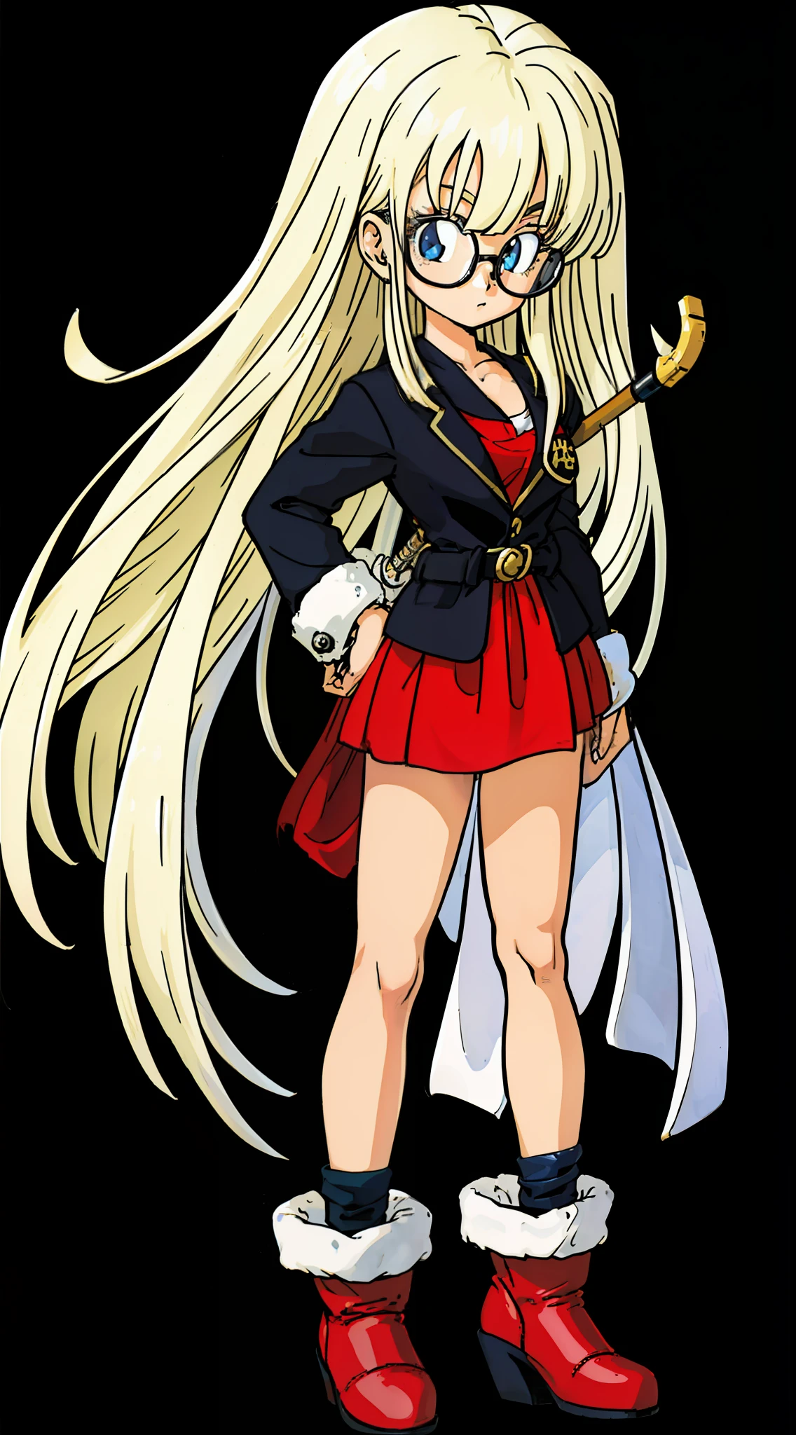Big Tits. Anime Girls. Anime-style eyes. Setting picture. Perfect pupil. Solo. Highest Quality, It features a simple_Background,girl, Woman, Female, Young,20 years old, Long hair, flipped hair, Bangs, Blonde hair, messy long hair, tusk, Glasses, Black eyes、Unkempt hair、