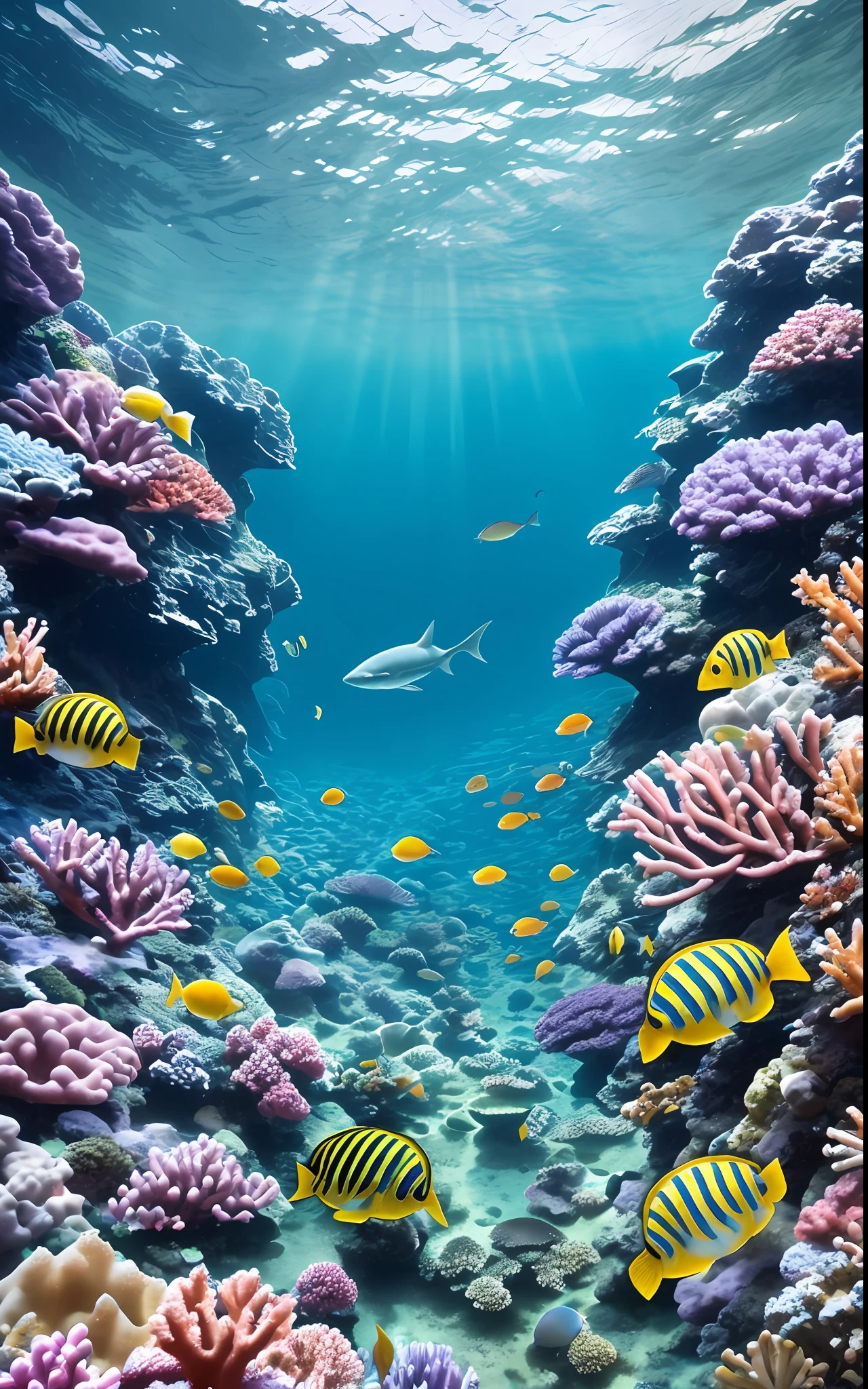 The moon as seen from the bottom of the sea, the night, Eau, nightlight, Fish shadow,ocean floor,Marine life,Beautiful coral reef,Corals of all colors and shapes,Colorful fish,fish flocks,Marine fish,the shark,Dive into the depths of the azure sea,
Explore the mysterious underwater world like a dream。
Over here,Colored reefs rise,
Dancing schools of brilliant fish。
The coral reef is spread out in a colorful way,
Like an incomparable palace。
Seaweed snuggles in it,
Sway gently,Like a dancer。
The treasures of the world lie silently,
The shells shimmer with a fantastic light。
Jellyfish are like brilliant works of art,
Soft and flowing,Charming and serene。
Sea turtles move slowly through the city,
Faithfully guarding the secrets of the ocean。
Whales sing in the distance,
The tune echoes,Gentle and majestic。
The universe of the oceans stretches boundlessly,
Even in the depths of darkness。
But under the starlight casting,
Everything is clearly visible,True and pure。
Let's dive into the embrace of the ocean,
Immerse yourself in the magical underwater world。
Feel the endless tranquility,
Together with nature,The mind flies。