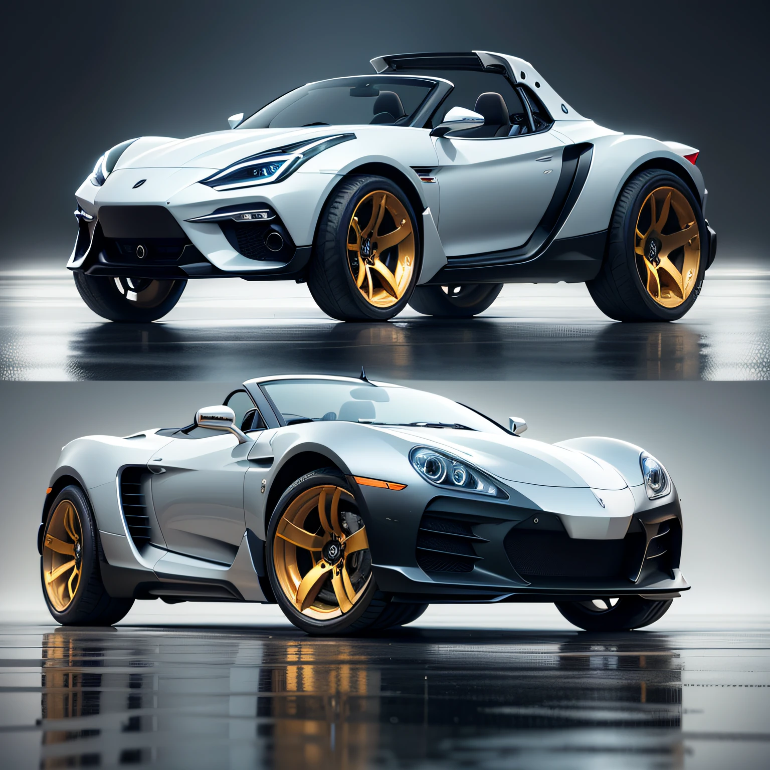 futuristic convertible car --auto