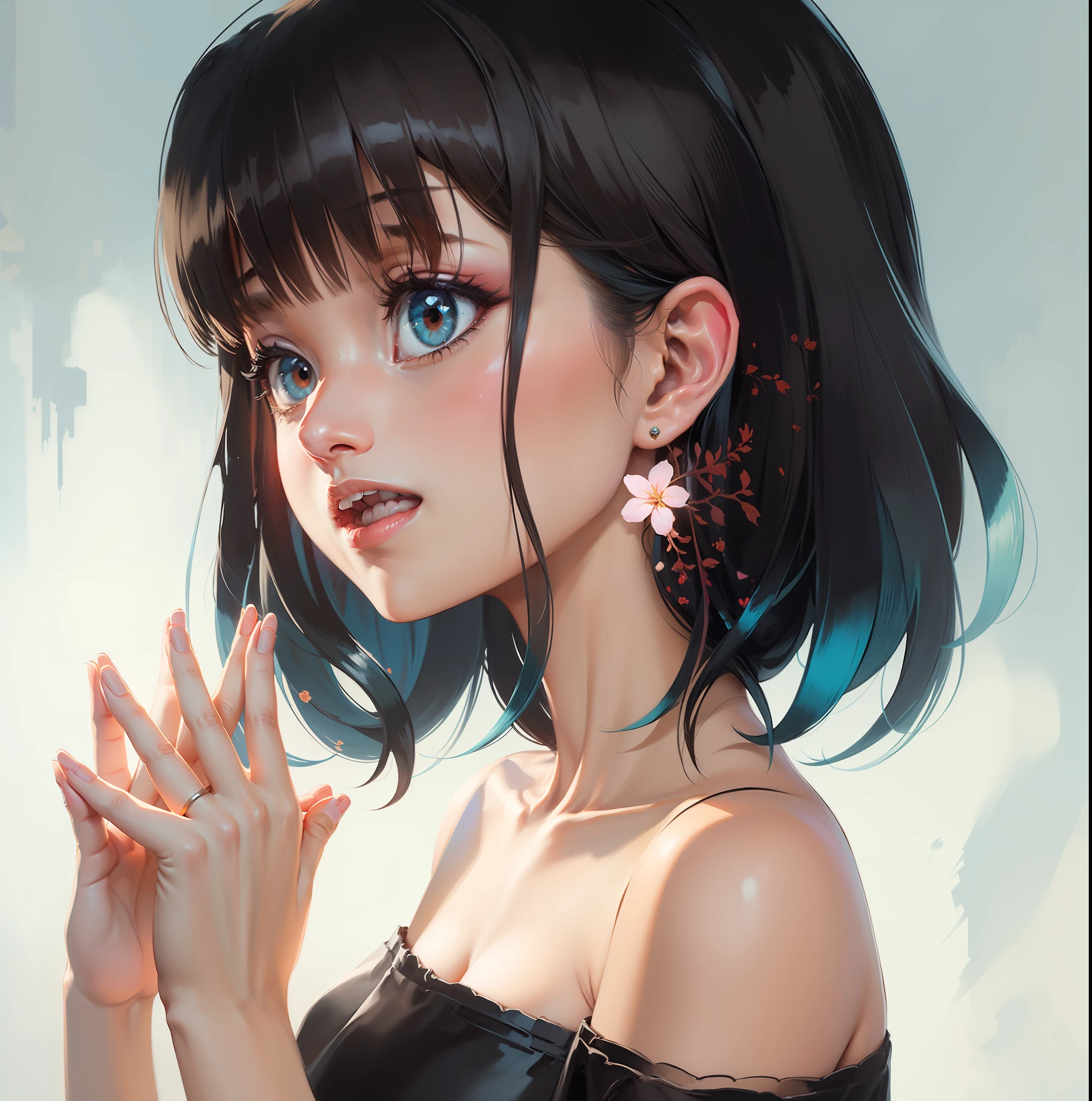 Draw a painting with a similar style,Make a couple avatar